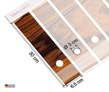Wallario Etiketten Holzmuster - Oberfläche mit Holzmaserung IV, Ordnerrücken-Sticker in verschiedenen Ausführungen