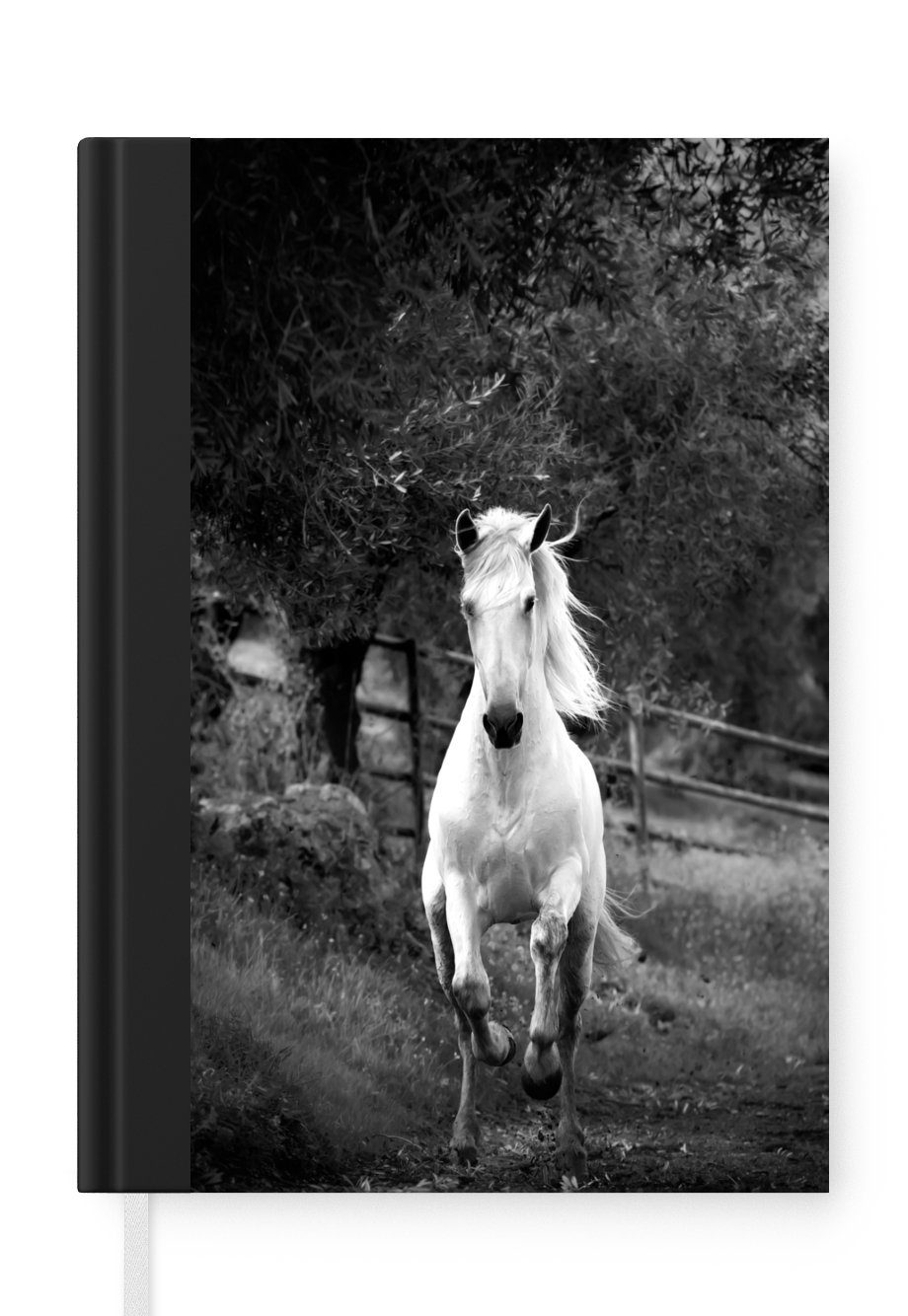 MuchoWow Notizbuch Pferd - Natur - Schlamm, Journal, Merkzettel, Tagebuch, Notizheft, A5, 98 Seiten, Haushaltsbuch