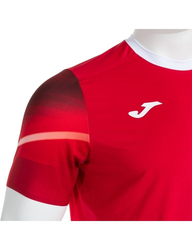 Joma T-Shirt Lauf-Shirt Elite XI (schnelltrocknend, atmungsaktiv) rot/weiss Herren
