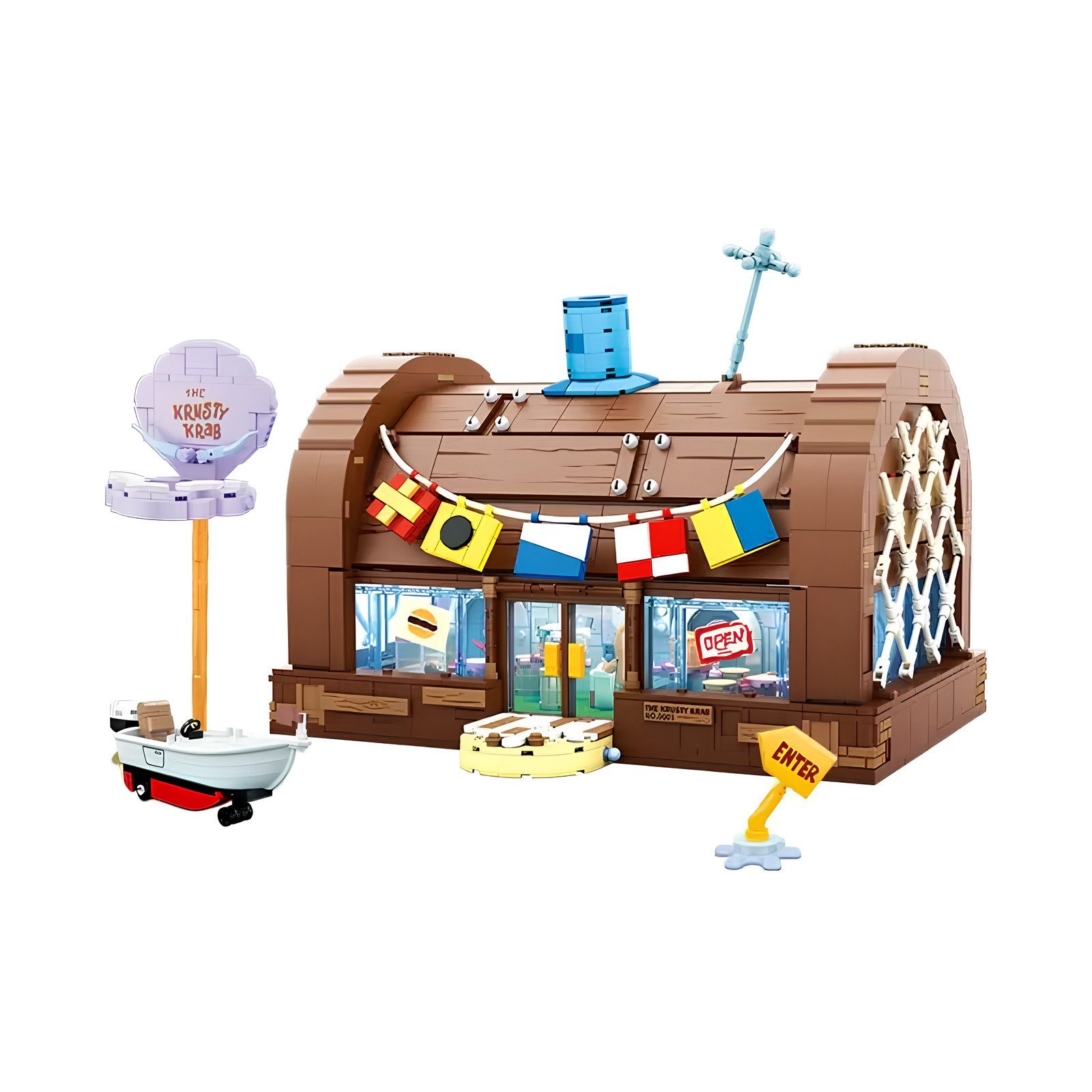 Athlix Klemmbausteine SpongeBob Schwammkopf Bausteine Cartoon Spielbausteine
