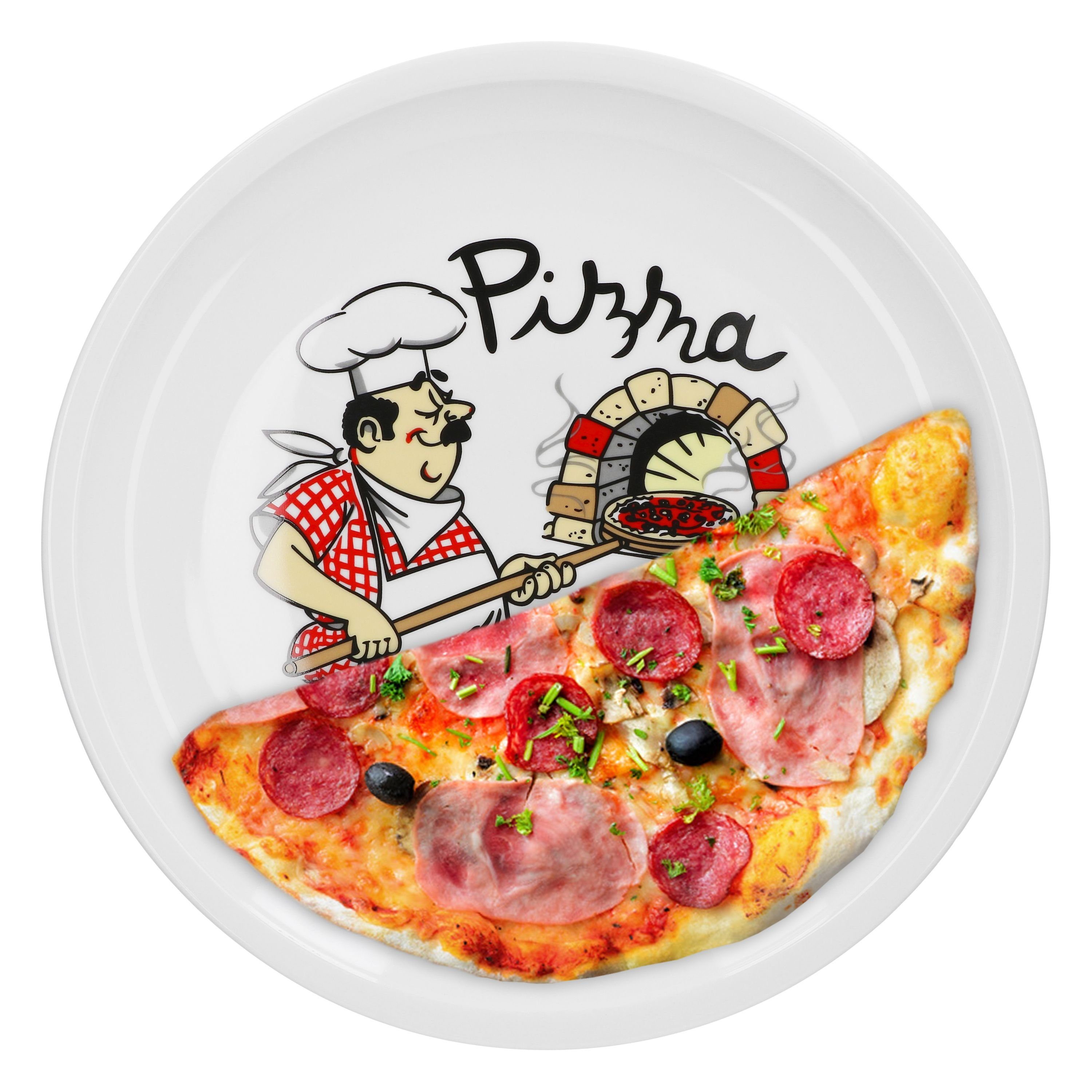 Küchenchef Pizzateller Pizzateller van 30,5 cm Porzellan Van Well Pizza Well Pasta