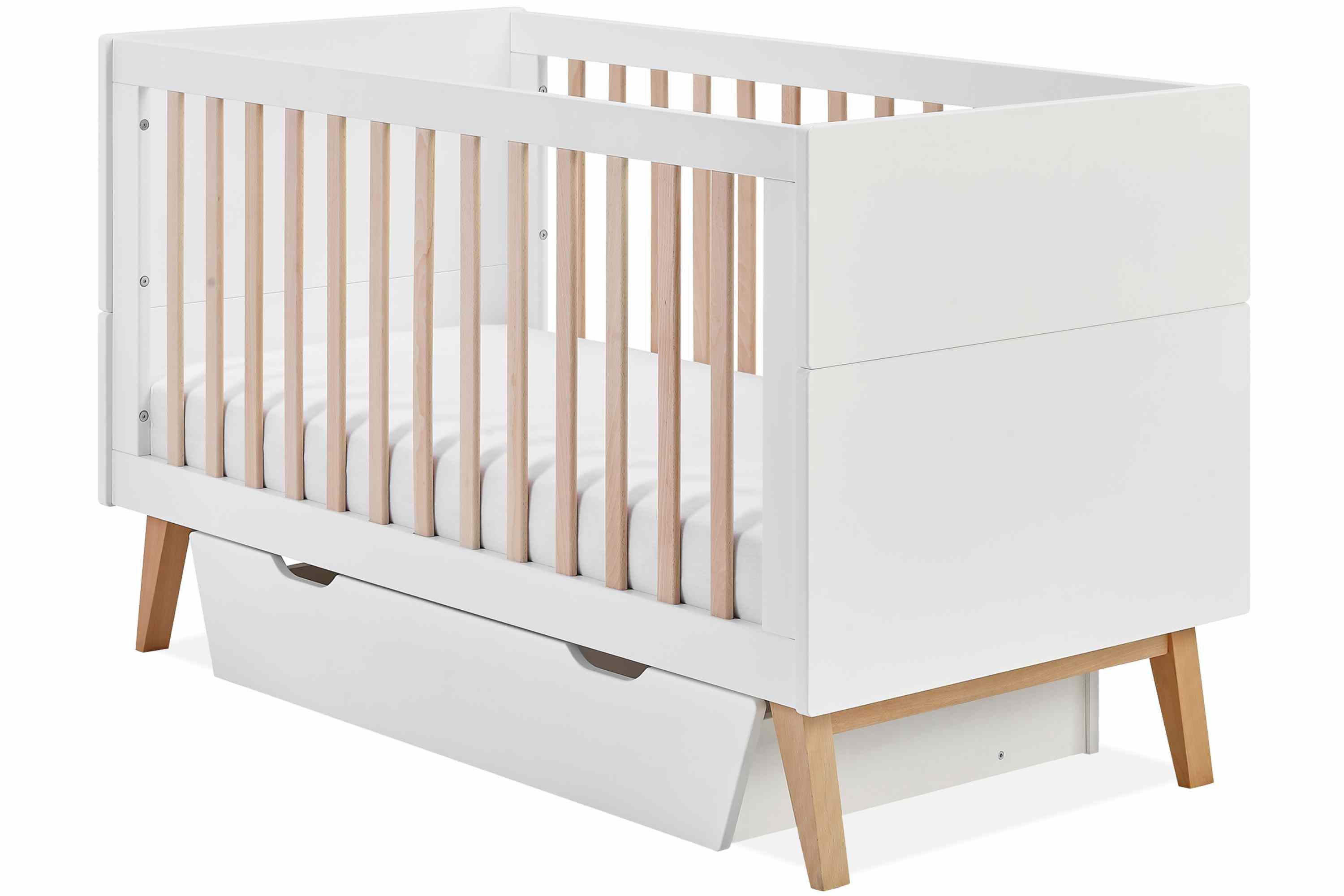 KONSIMO® Bettschubkasten DAMBI Kinderbett-Schublade, hergestellt in der EU, abgerundete Ecken, auf Rollen