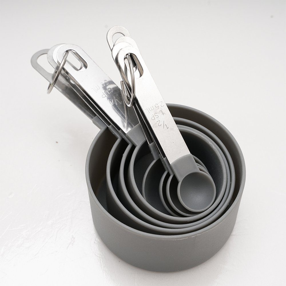 Grau Küchenmesswerkzeuge, Edelstahl ZanMax Messlöffel Messlöffel-Set, PP + 8-teiliges