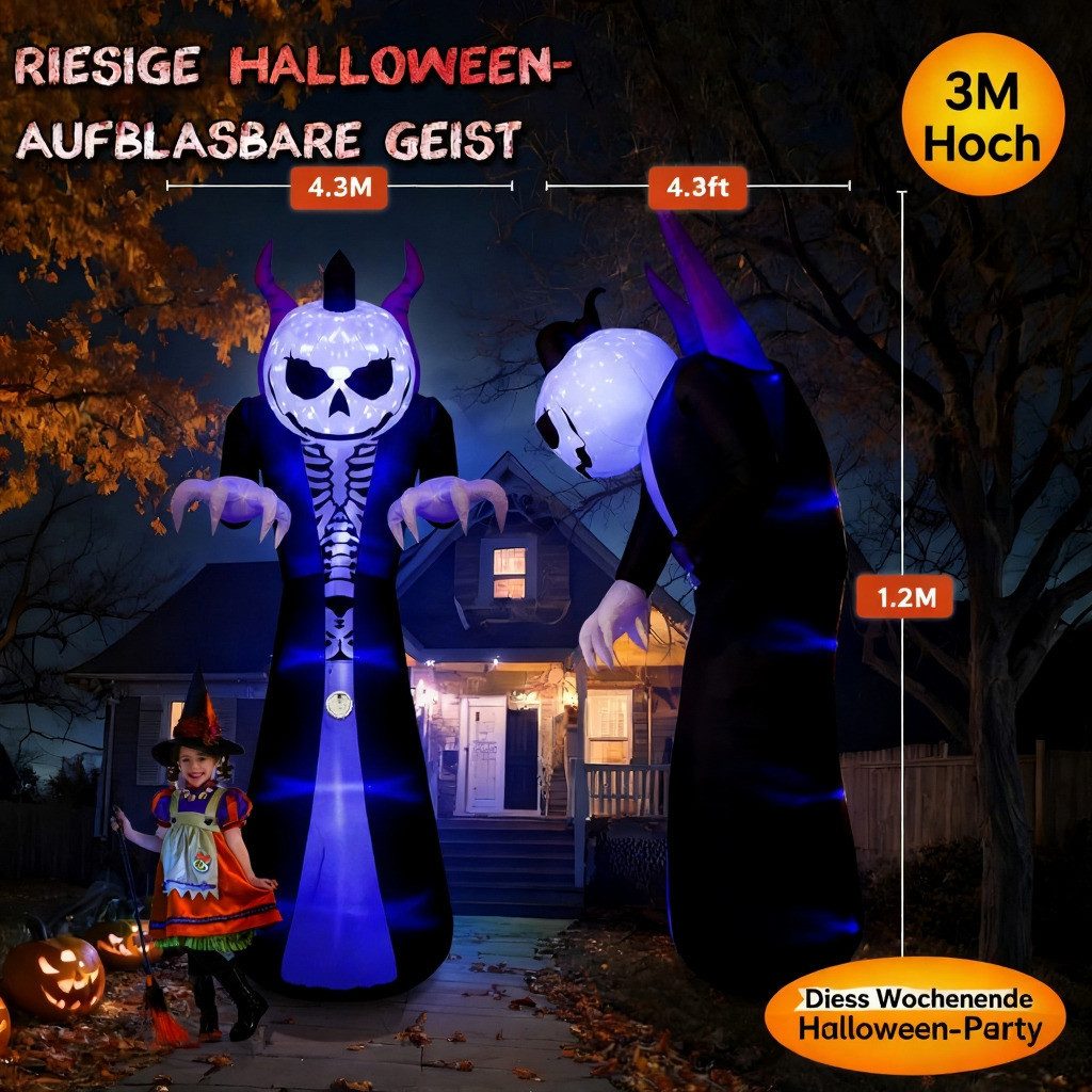 Elegear LED-Dekofigur halloween deko, aufblasbare halloween günstig online kaufen