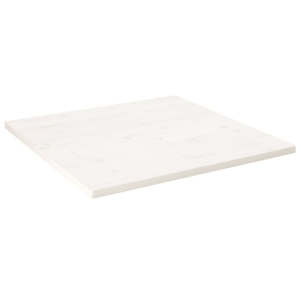St) Quadratisch (1 Weiß Kiefer Tischplatte Massivholz furnicato cm 70x70x2,5