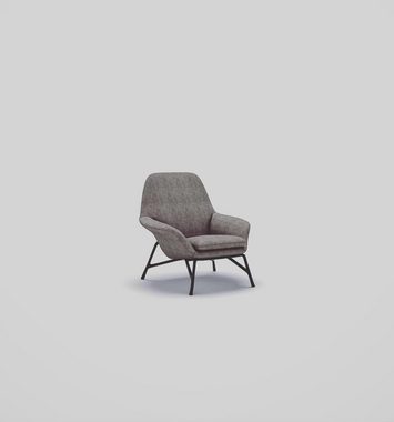 JVmoebel Chaiselongue Chaiselongue Sessel Loungesessel Liege Stoff Modern Sitzer Grau Sitz, 1 Teile, Made in Europa