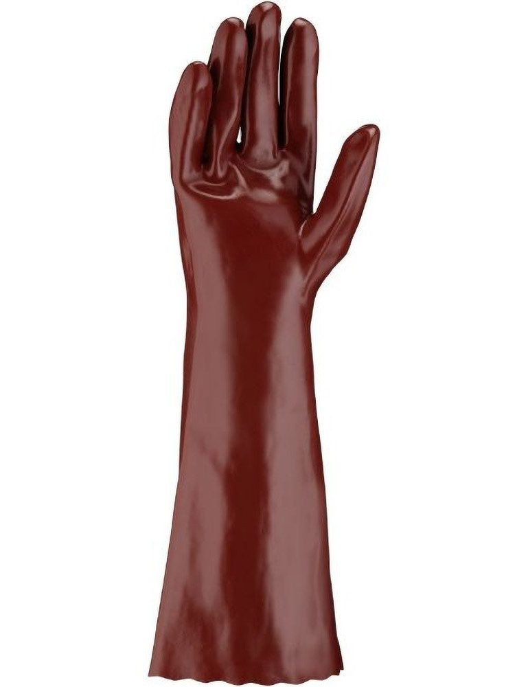 teXXor Arbeitshandschuh-Set Topline Chemikalienschutz-Handschuhe Pvc Rotbraun