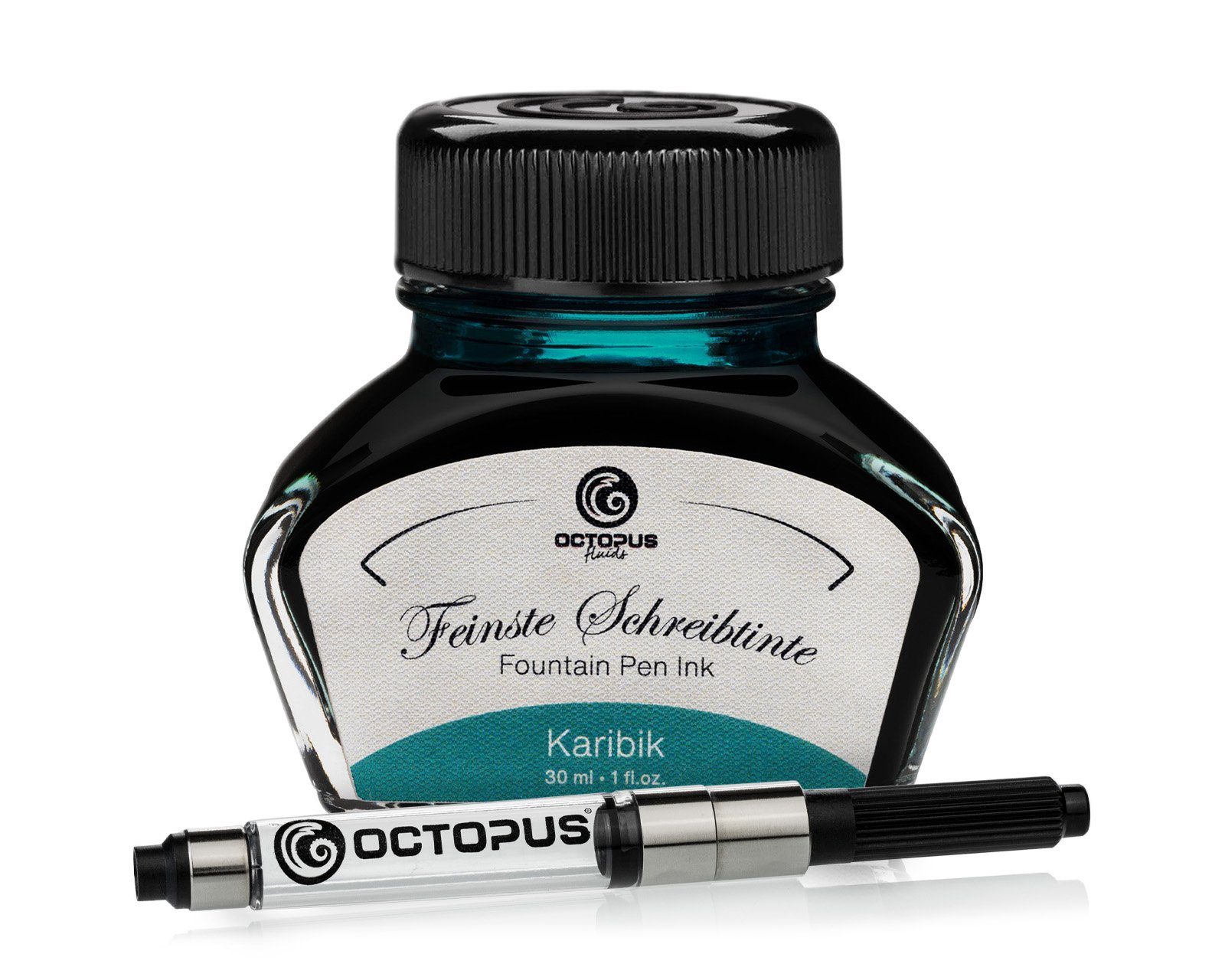 OCTOPUS Fluids Füllhaltertinte, Schreibtinte im Tintenglas Karibik mit Konverter Tintenglas (0-tlg)