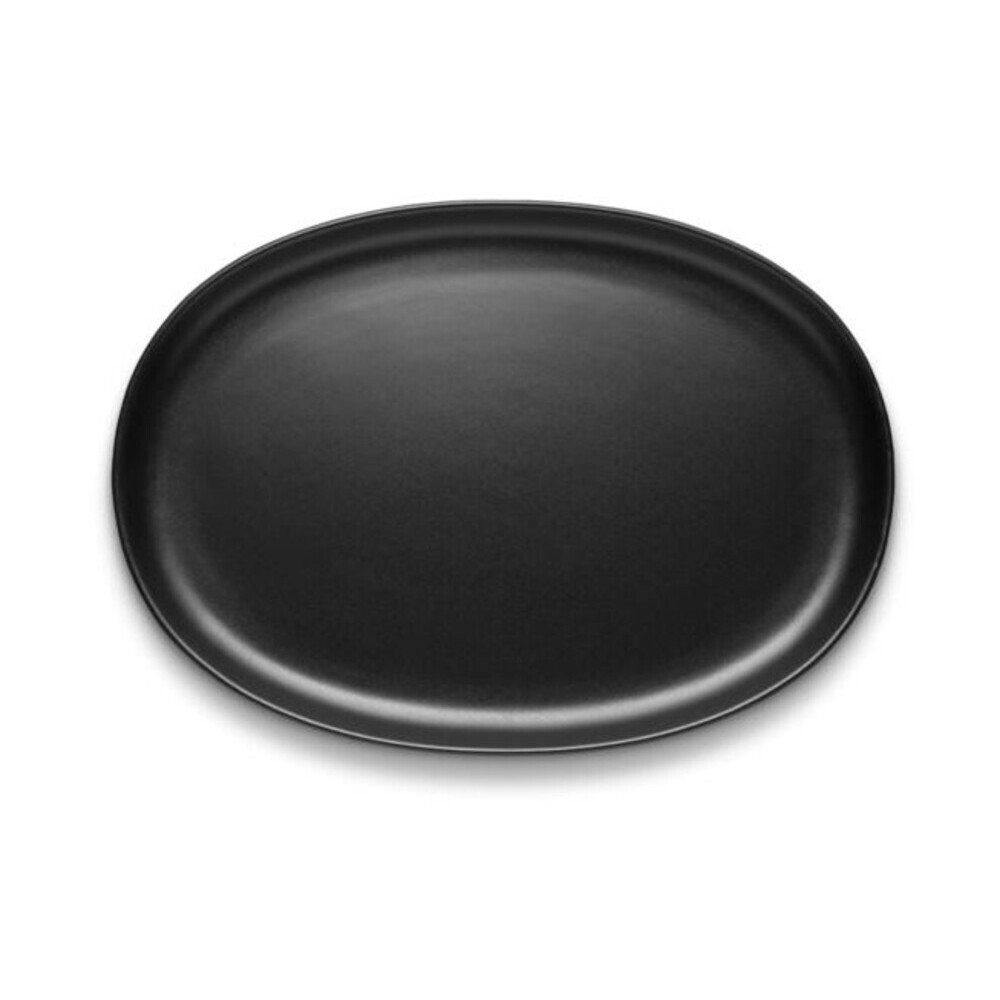 Eva Solo Teller Teller oval 32 cm Nordic kitchen, (1 St), Teller oval, Feinsteinzeug, schwarz
