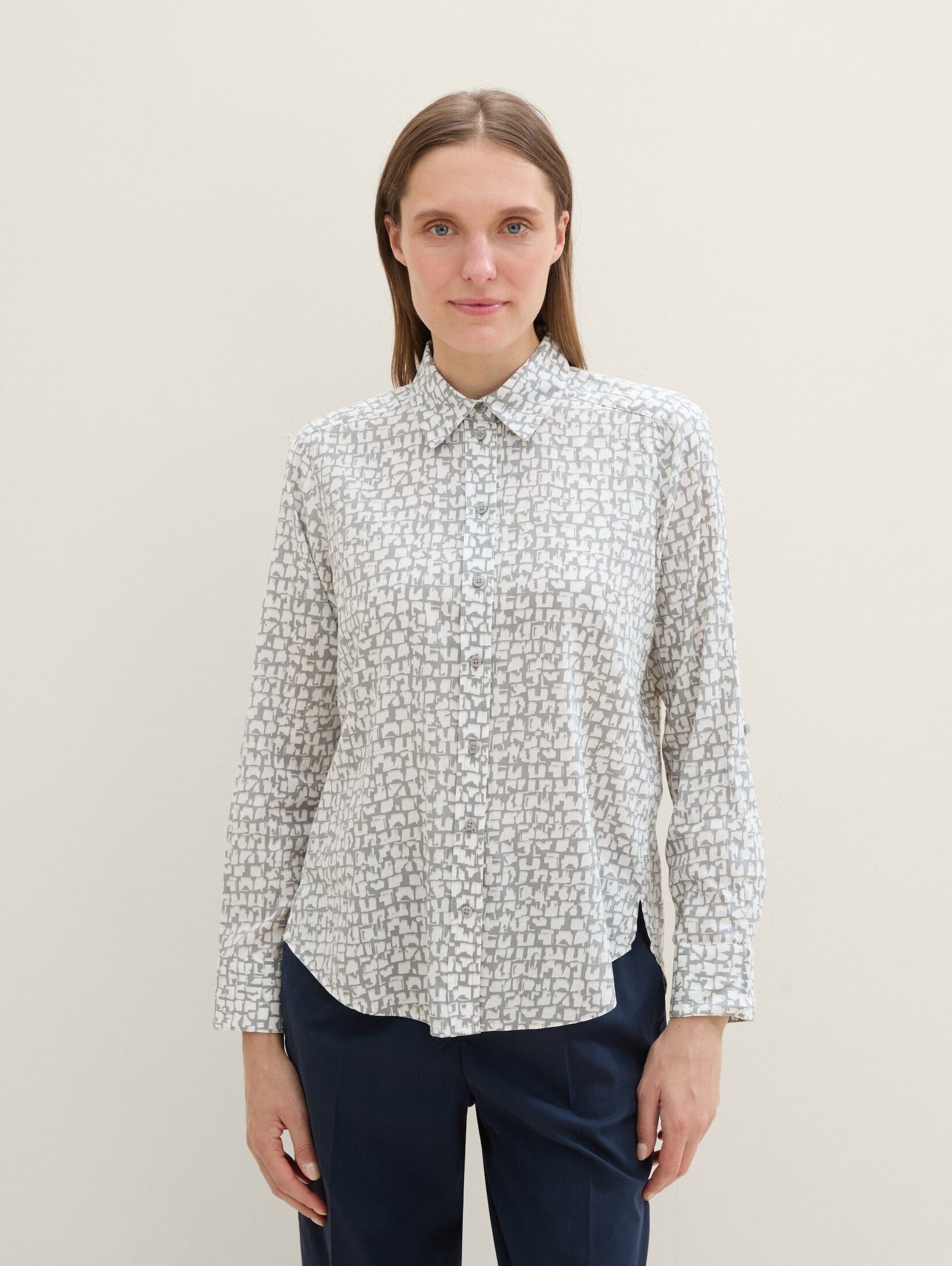 TOM TAILOR Langarmbluse Bluse mit Muster günstig online kaufen