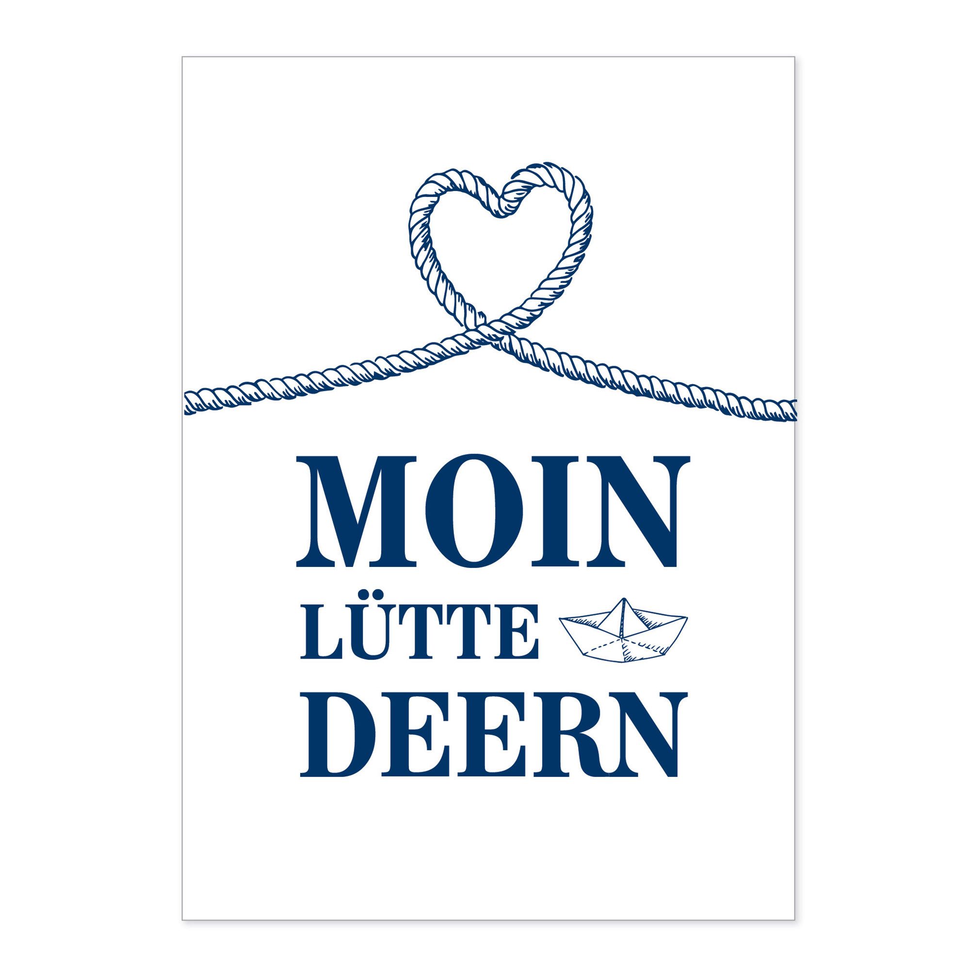 Geburt (Mädchen) Postkarte Moin Lütte Deern