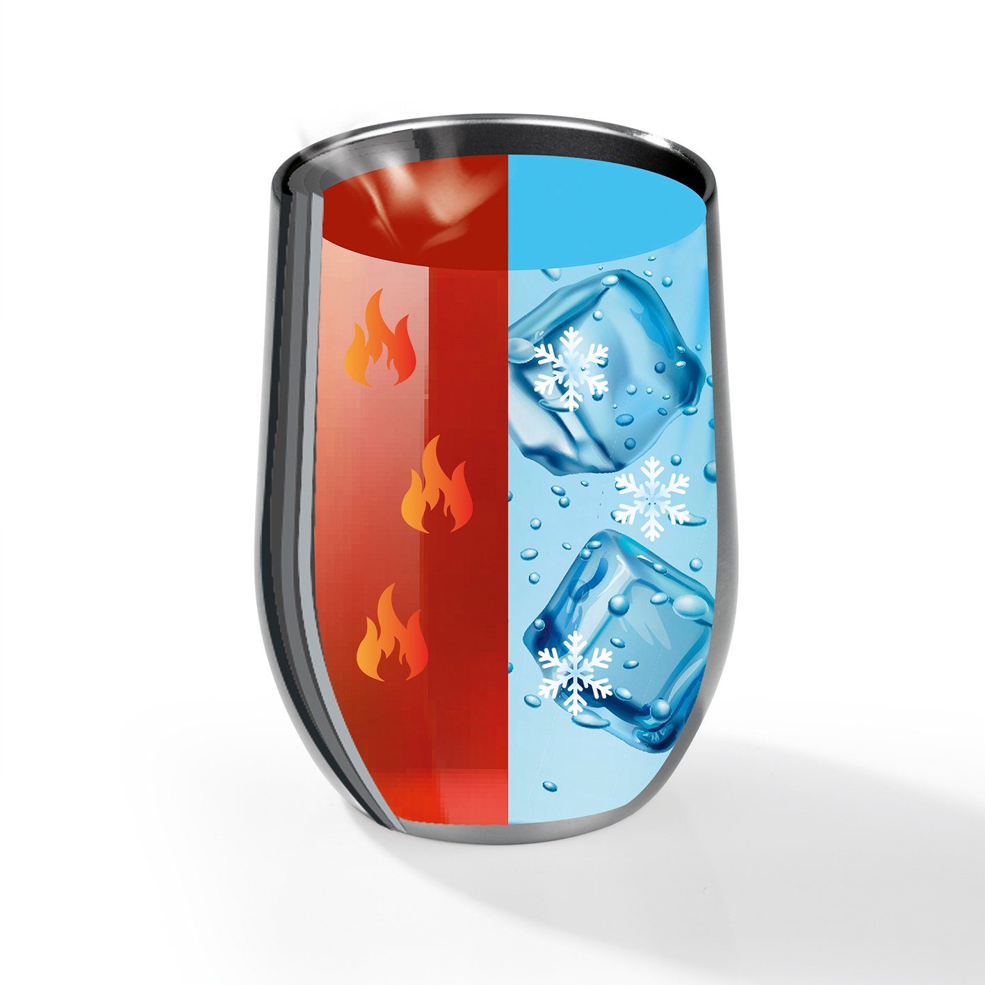 Hertha BSC Becher Edelstahl-Getränkebecher inkl. Trinkhalm - 350 ml