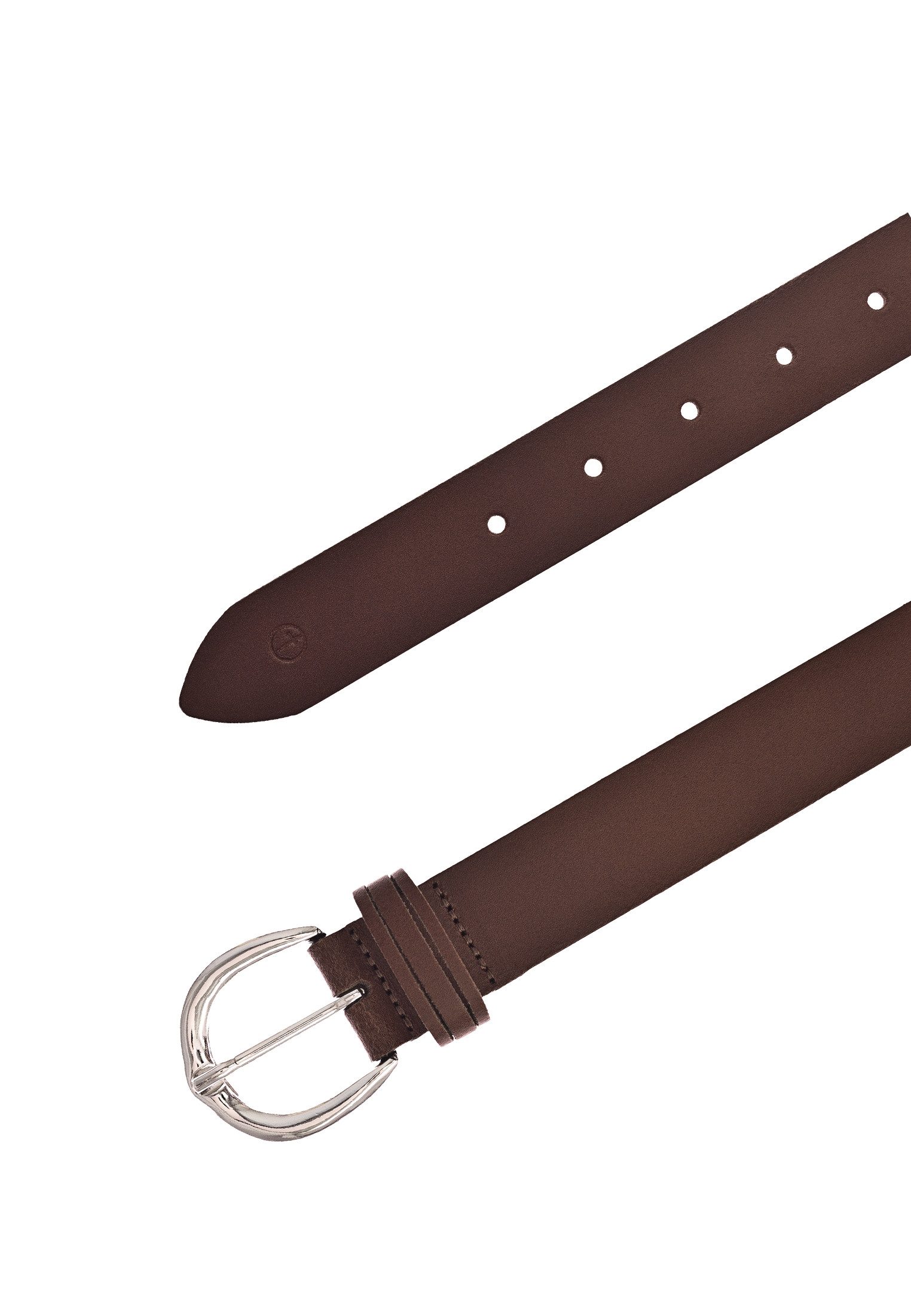 Tamaris Ledergürtel "Clara Silver" mit glänzender silberfarbener Schließe