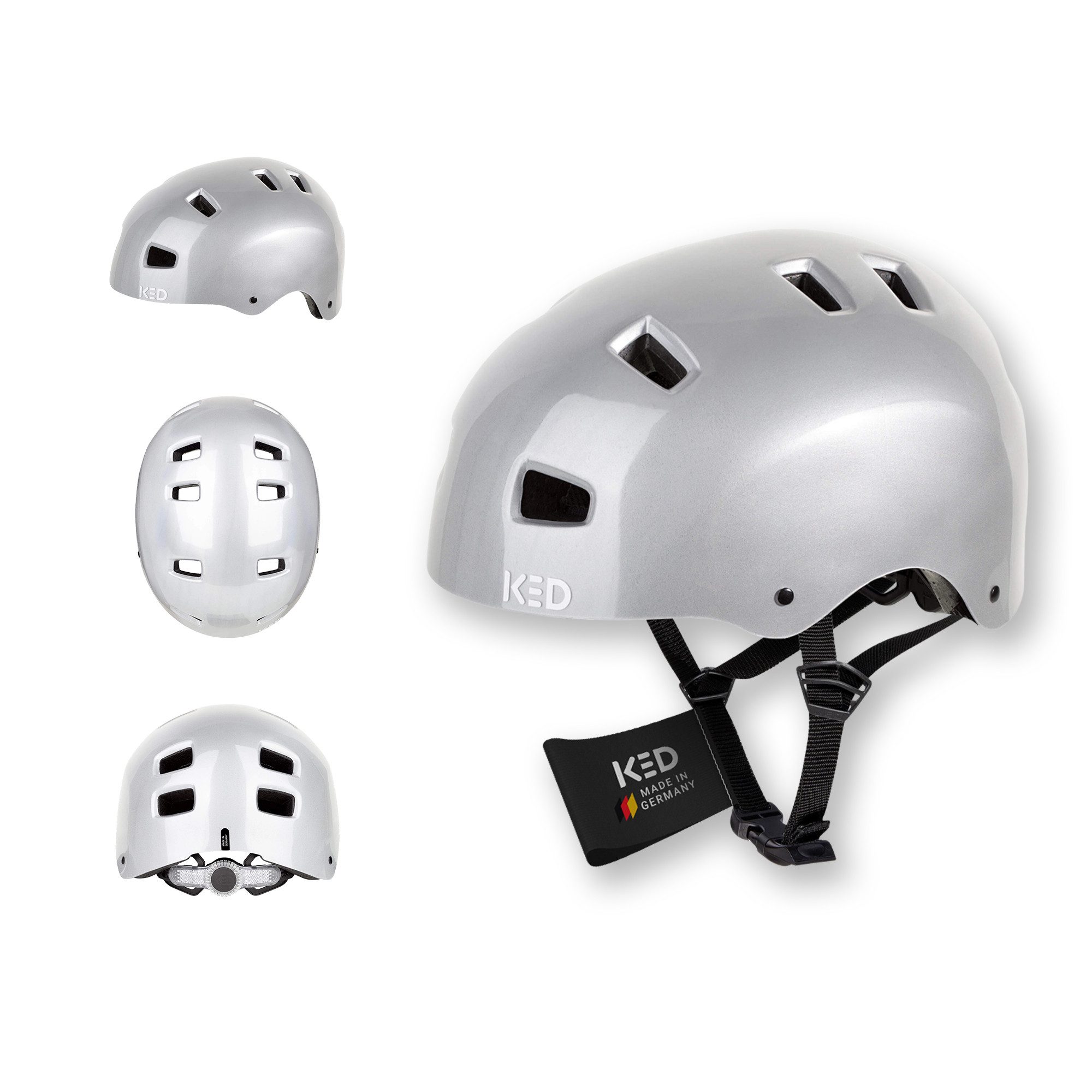 KED Fahrradhelm Citro City Fahrradhelm, MaxShell Schutz, Sicherer K-Lock Verschluss Und LED-Rücklicht
