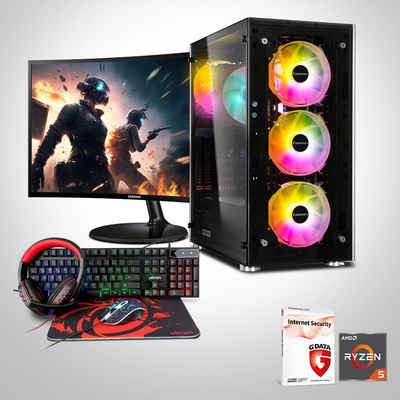 Memory PC Gaming-PC-Komplettsystem (23,80", AMD Ryzen 5 5600 GT, AMD Onboard Grafik, 16 GB RAM, 1000 GB SSD)
