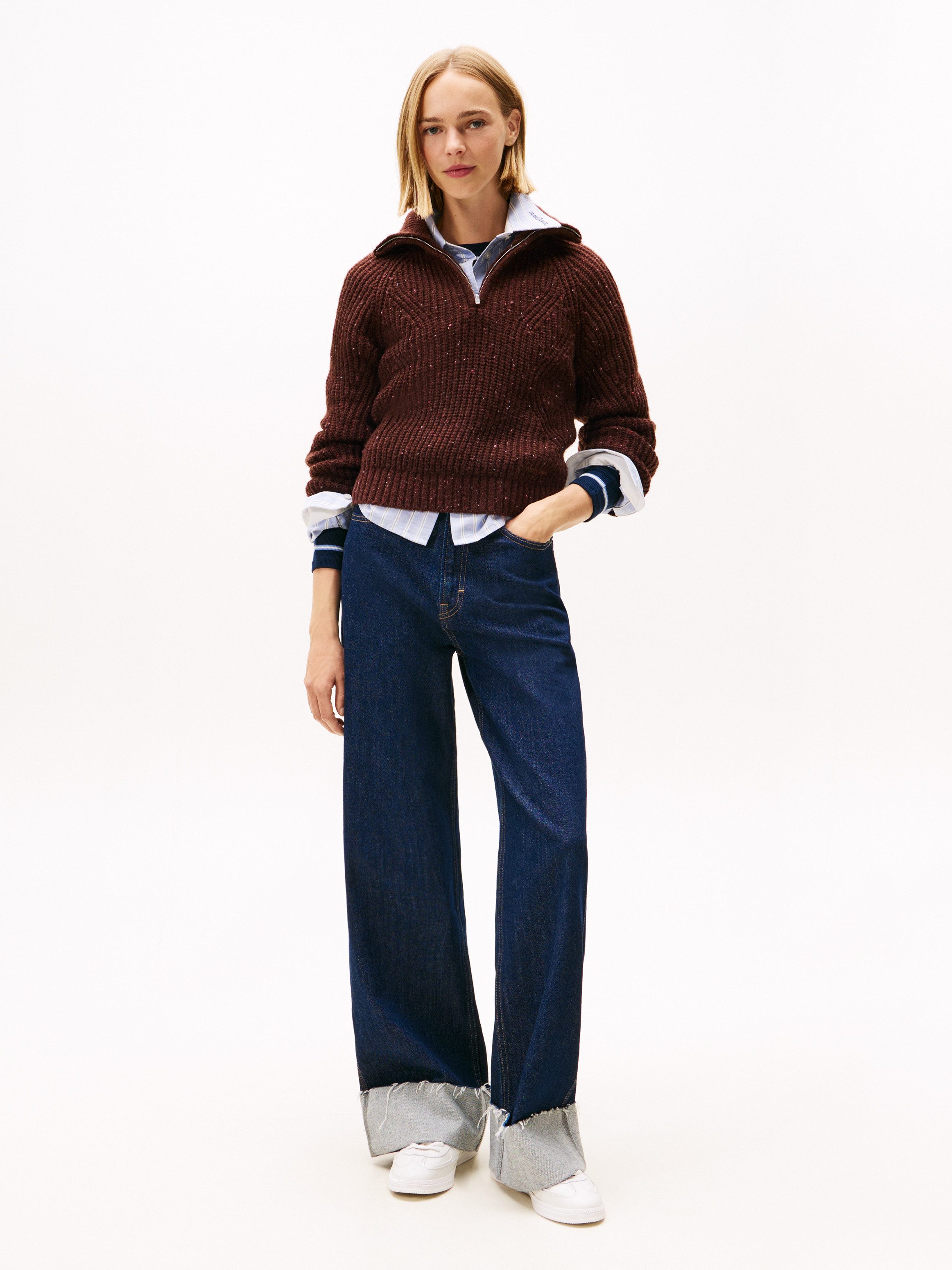 Tommy Jeans Troyer TJW NEP 1/4 ZIP SWEATER