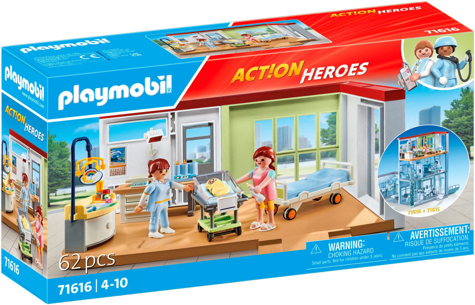 Playmobil® Entbindungsstation (71616), Action Heroes Konstruktions-Spielset günstig online kaufen