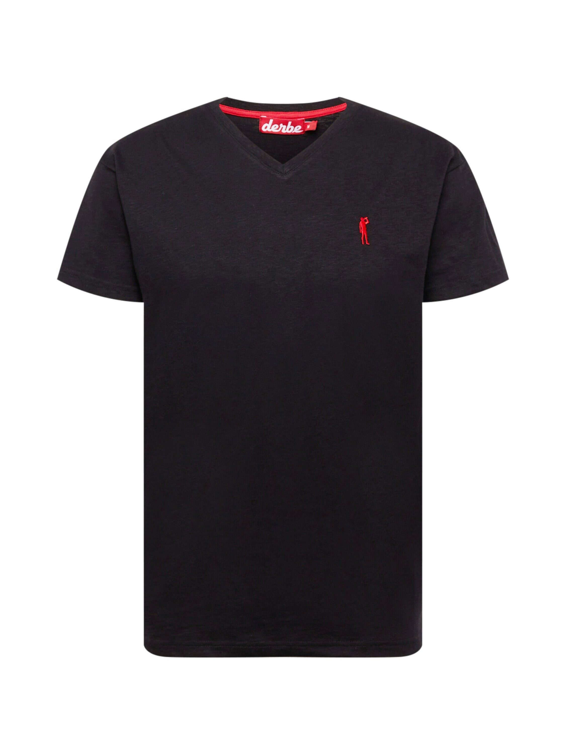 Derbe schwarz (1-tlg) T-Shirt