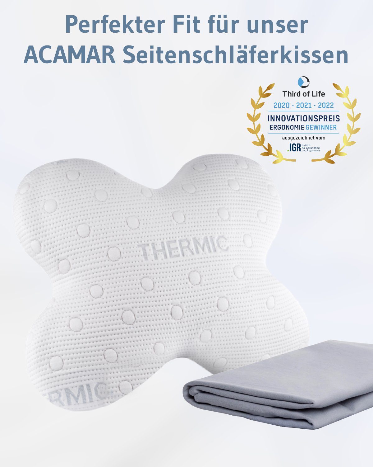 Third of Life Seitenschläferkissenbezug ACAMAR Baumwoll-Kissenbezug Einzelpack – Bild 3 von 5