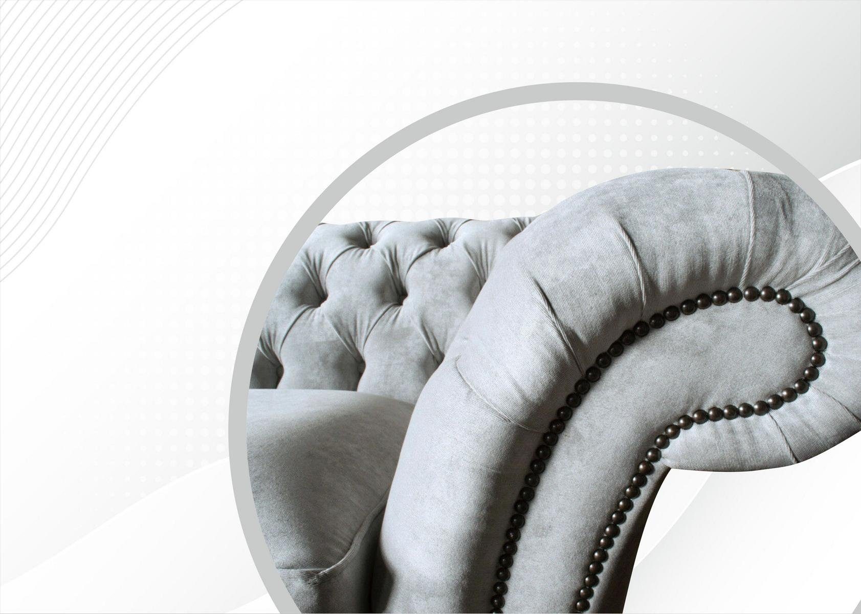 Chesterfield-Sofa, 4 JVmoebel Stoff Sofa Polster Couchen Design Sofas Couch Sitzer Wohnzimmer