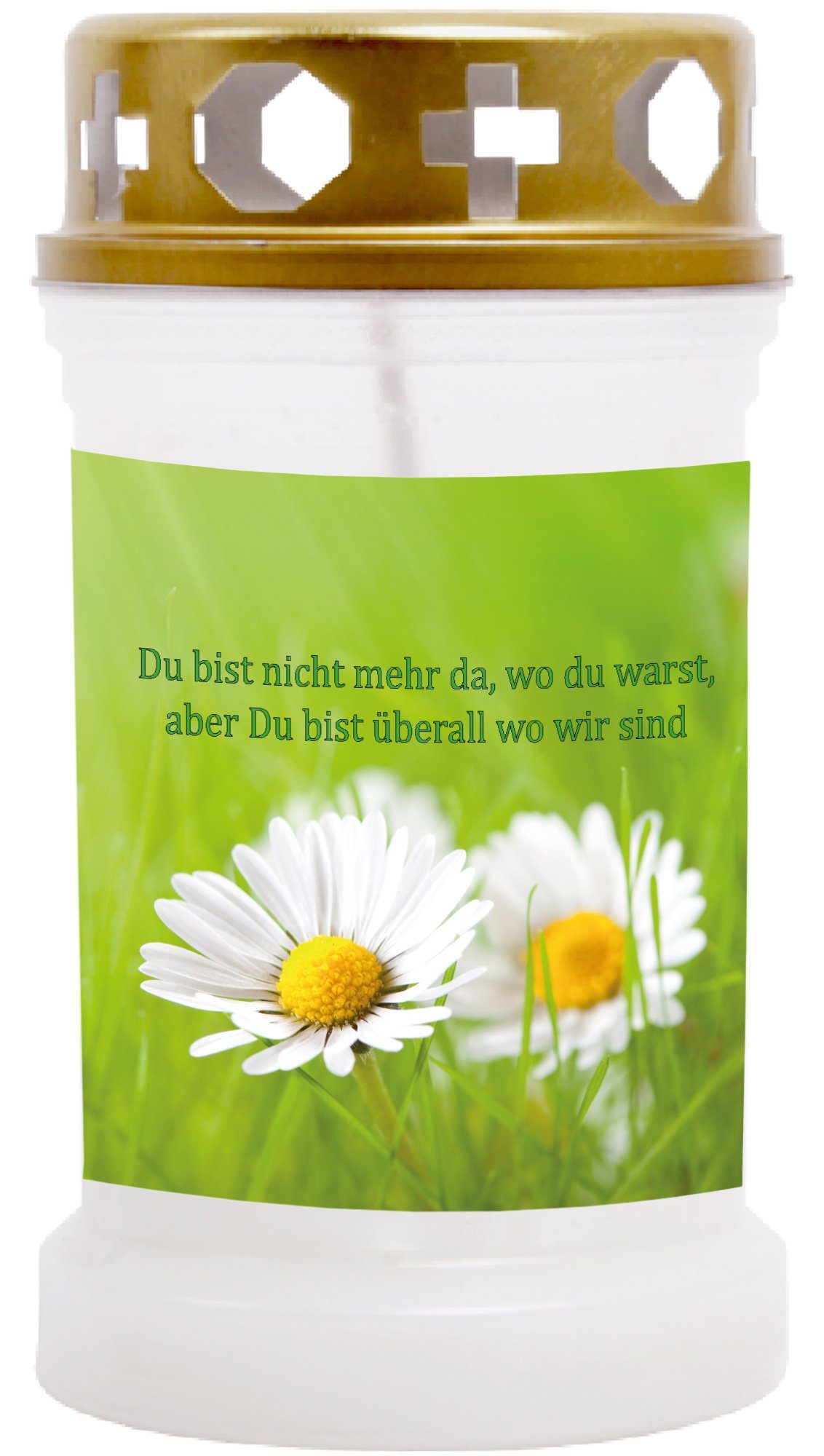 HS Candle Grabkerze (1-tlg), Grabkerze Brenndauer 40 Stunden viele vers. Variationen und Motive