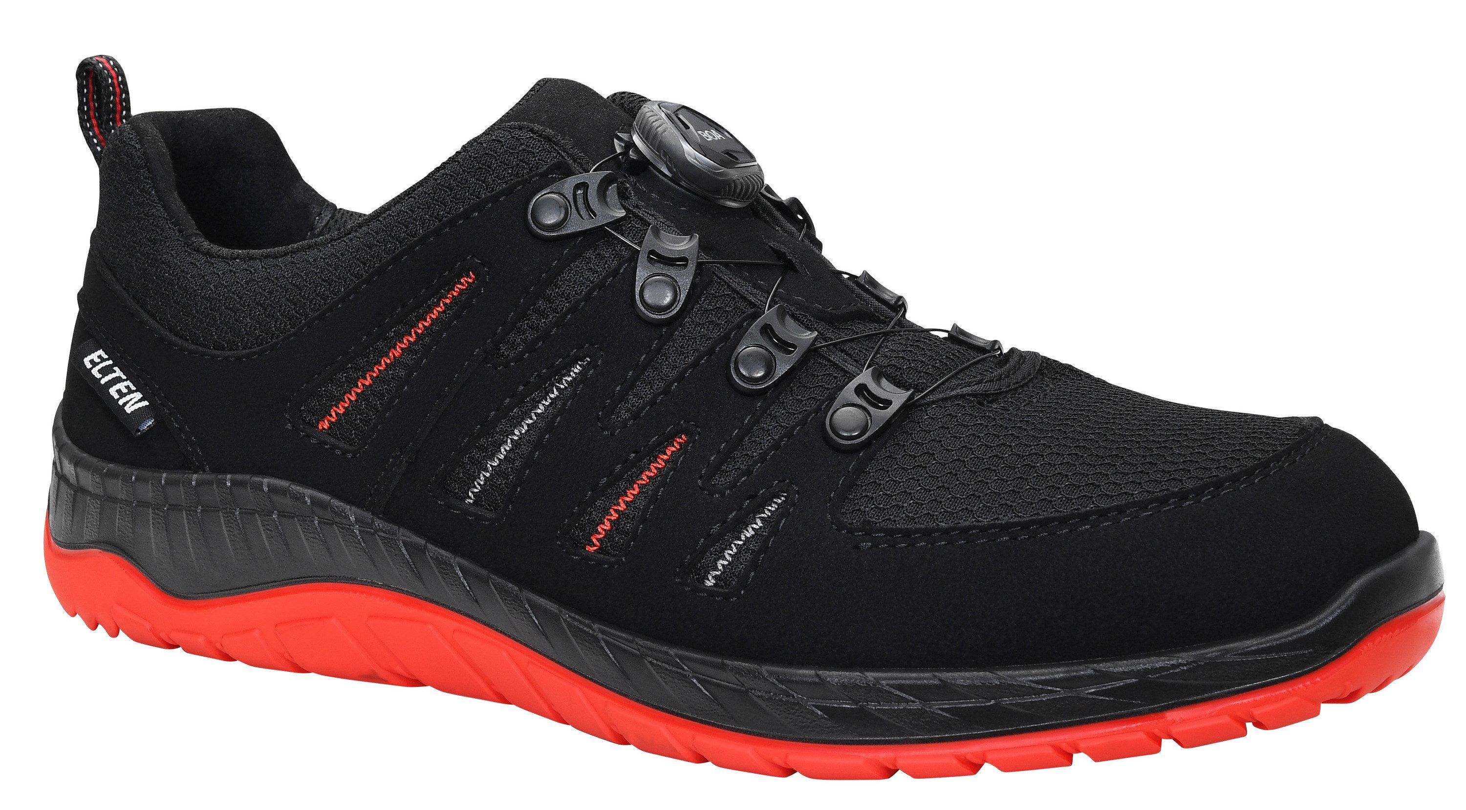 ELTEN MADDOX BOA® black-red Low ESD S3S Sicherheitsschuh (Schuhkarton, Paar)