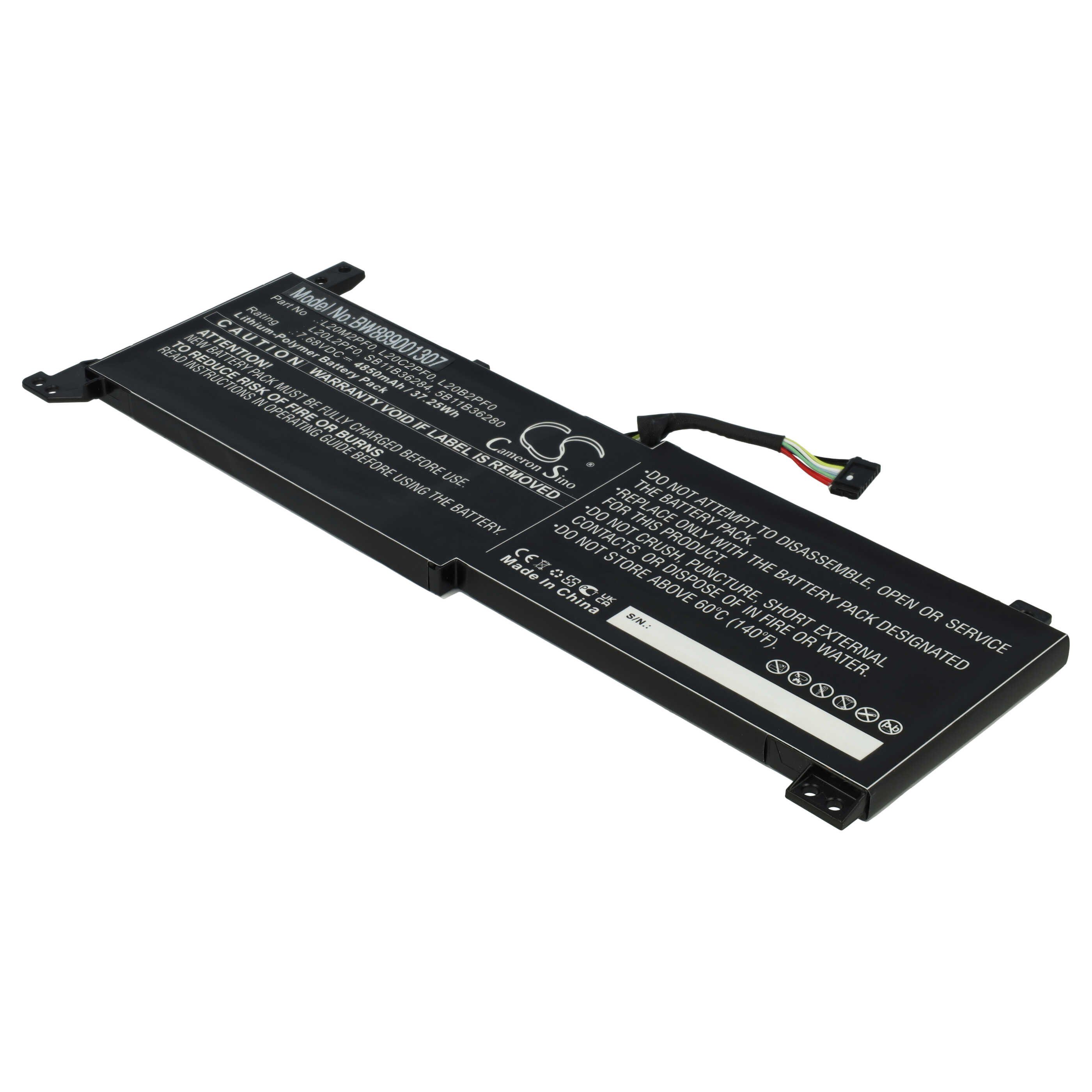 vhbw Akku passend für Lenovo V17 G2-ITL (82NX00CMGE), V17 G2-ITL Laptop-Akku Akku Li-Polymer 4850 mAh (7,68 V, 1 St), Leistungsfähiger Austausch-Akku für Notebook, Wiederaufladbar, Jede