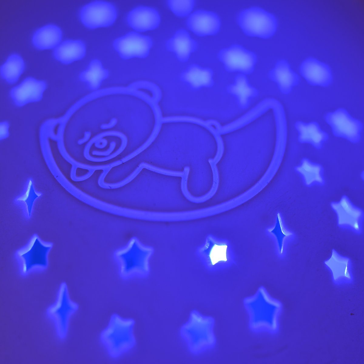 weiß Nachtlicht Nachtlicht Projektor Tiere Musikspielzeug, Melodien, Spieluhr Moni Lichtfunktion,