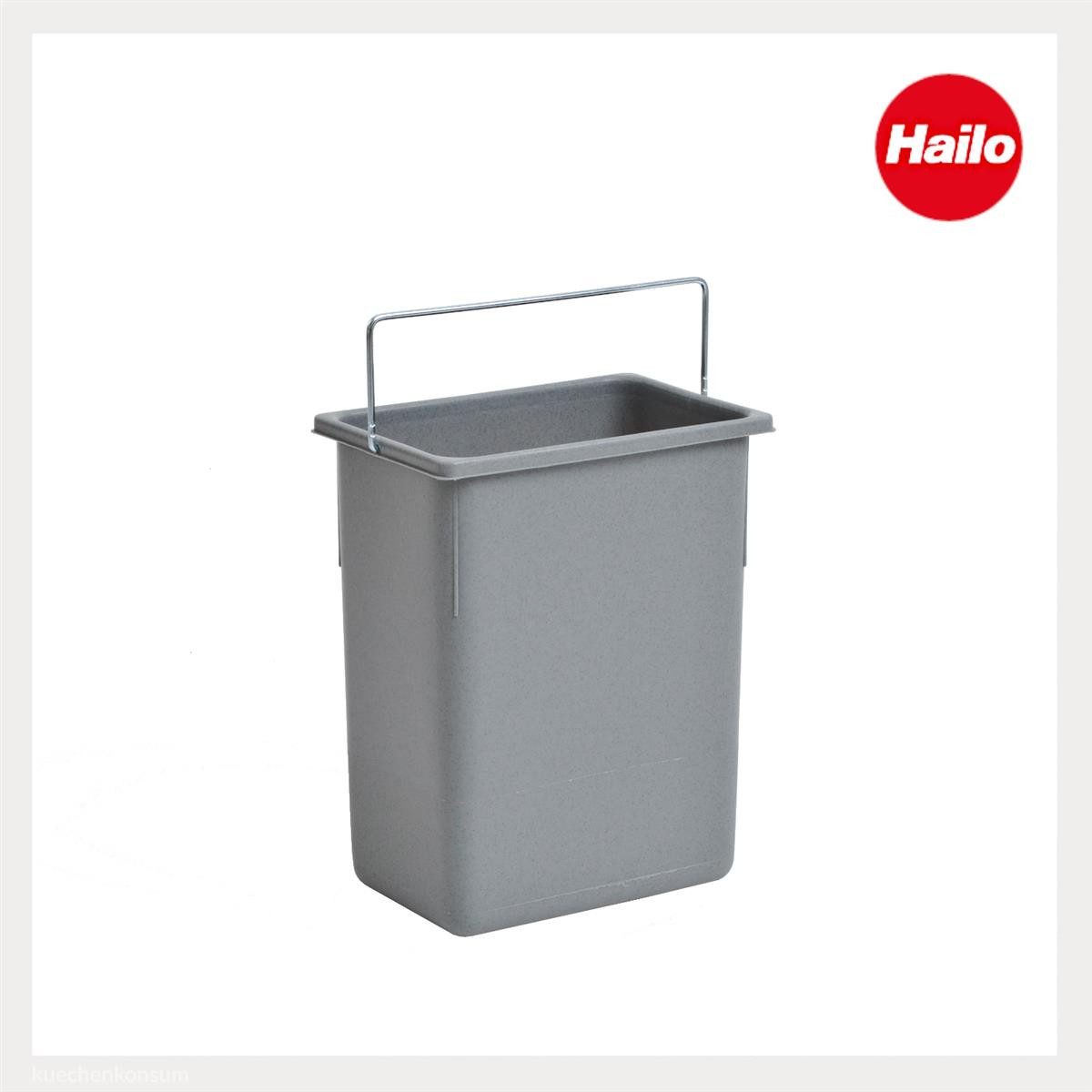 Hailo Einbaumülleimer Hailo Inneneimer 1094089 hellgrau 8,5 L 226 x 150 x 287 mm mit Henkel