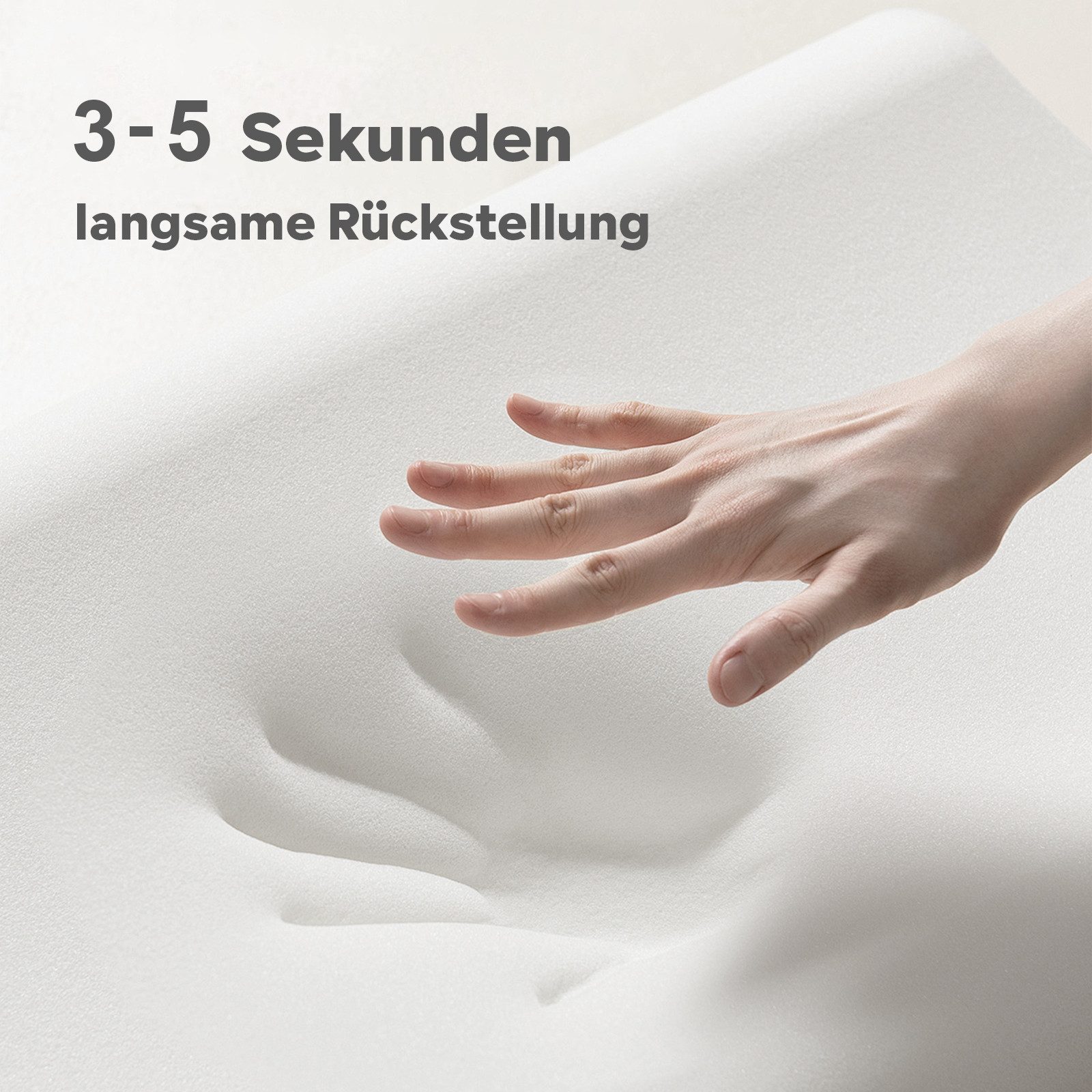 ROYGBIV Nackenstützkissen Memory Foam, Orthopädisches Kissen mit 2 Höhen, Ruckenschlafer, Bauchschlafer, Seitenschlafer, für Allergiker geeignet – Bild 4 von 5
