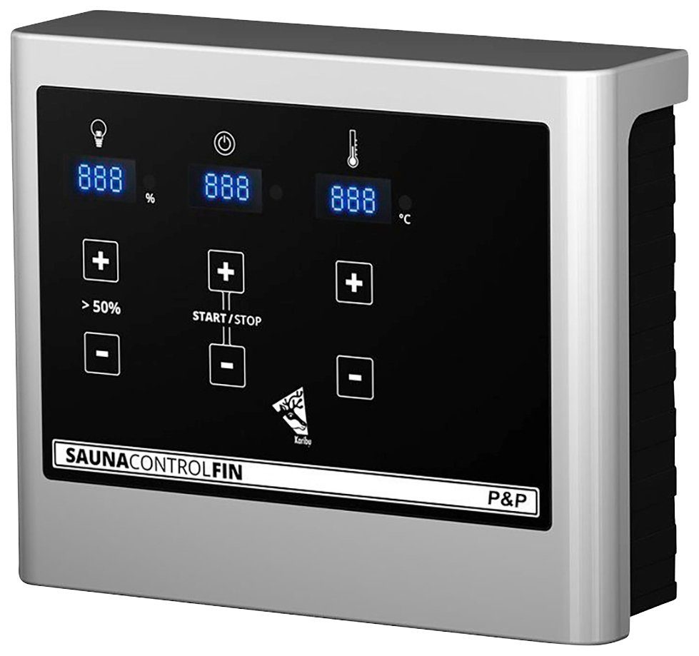 welltime Plug & Play Saunaofen, 3,6 kW, externe Steuerung, (1-St), mit Steinen