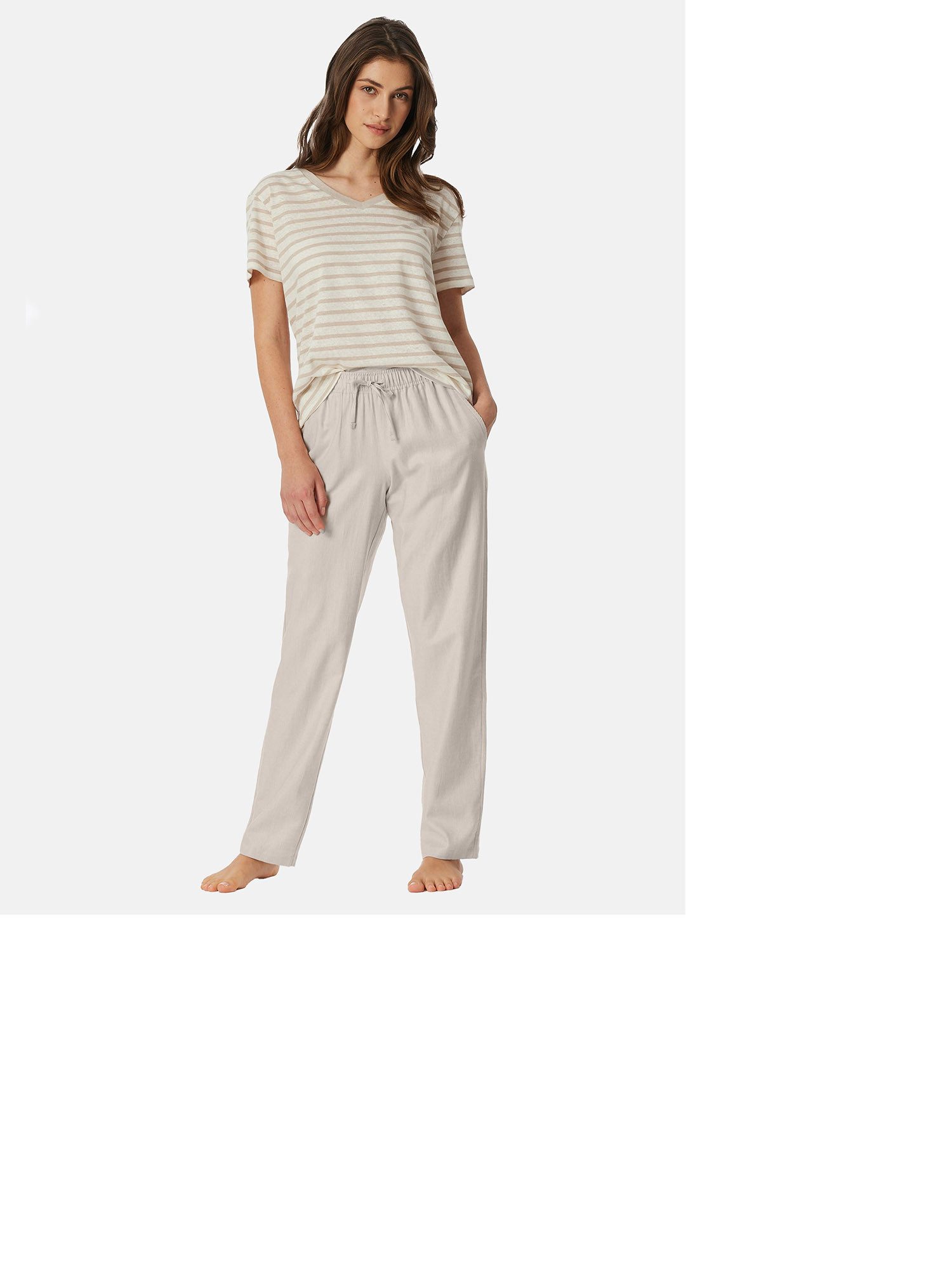 Schiesser Pyjamahose Mix & Relax Web schlaf-hose pyjama schlafmode günstig online kaufen