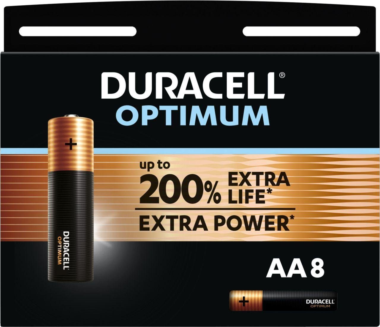 Duracell MN1500 Optimum AA 8er Blister Batterie