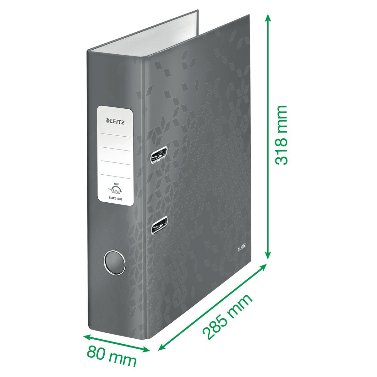 LEITZ Aktenordner Ordner Wow A4 breit grün Packung mit 10 Stück