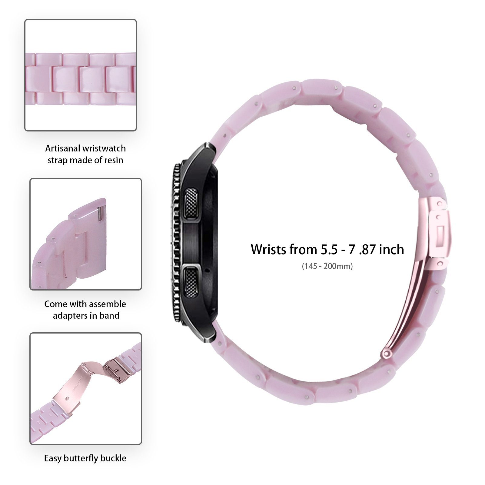Armband Samsung ELEKIN 42 für Galaxy mm Kompatibel Active Watch lila Galaxy Smartwatch-Armband