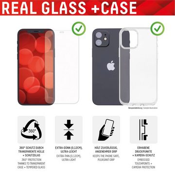 Displex DISPLEX Real Glass + Case für iPhone 13 Pro, Displayschutzfolie