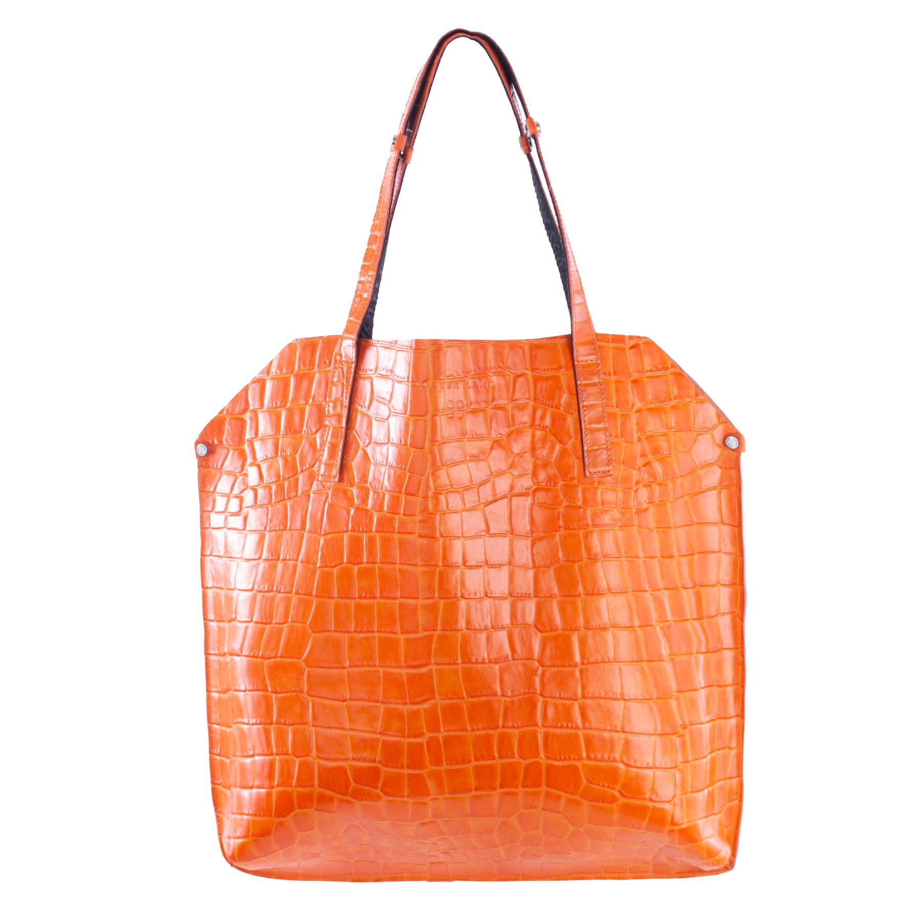 VOLKER LANG Shopper JILL, LB1 - Oberfläche: Kroko - Farbe: pumpkin