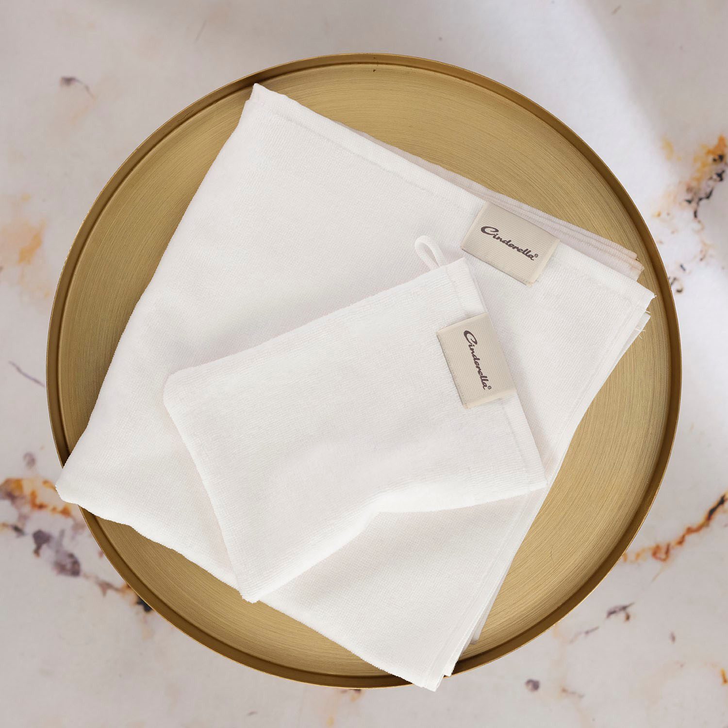 Cinderella Waschlappen Cinderella Sundays, (2-St), weiche Baumwolle