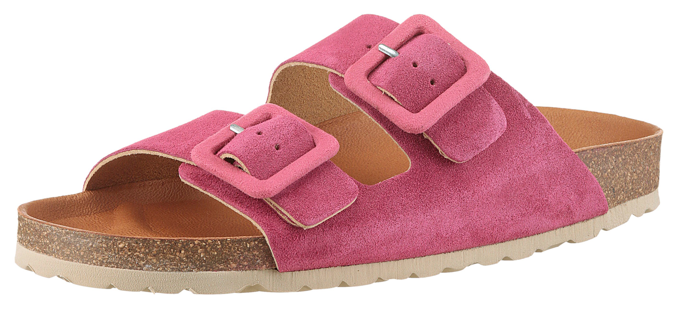 VERBENAS Randell Velour Pantolette, Sommerschuh, Schlappen, Hausschuh, Urla günstig online kaufen