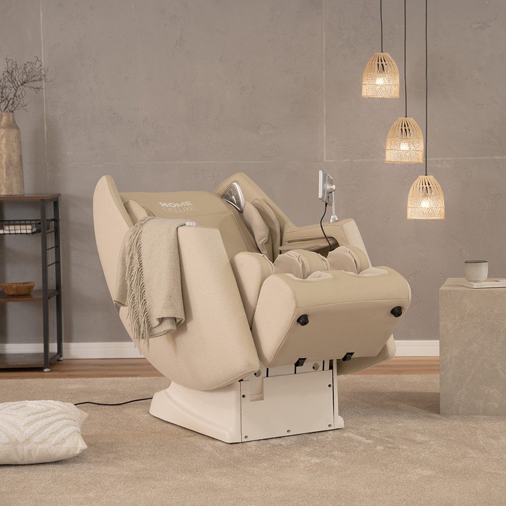 HOME DELUXE Massagesessel CORVIA mit Premium Webstoffpolsterung, Wärmefunktion, Zero-Gravity, 8 Massage-Modi