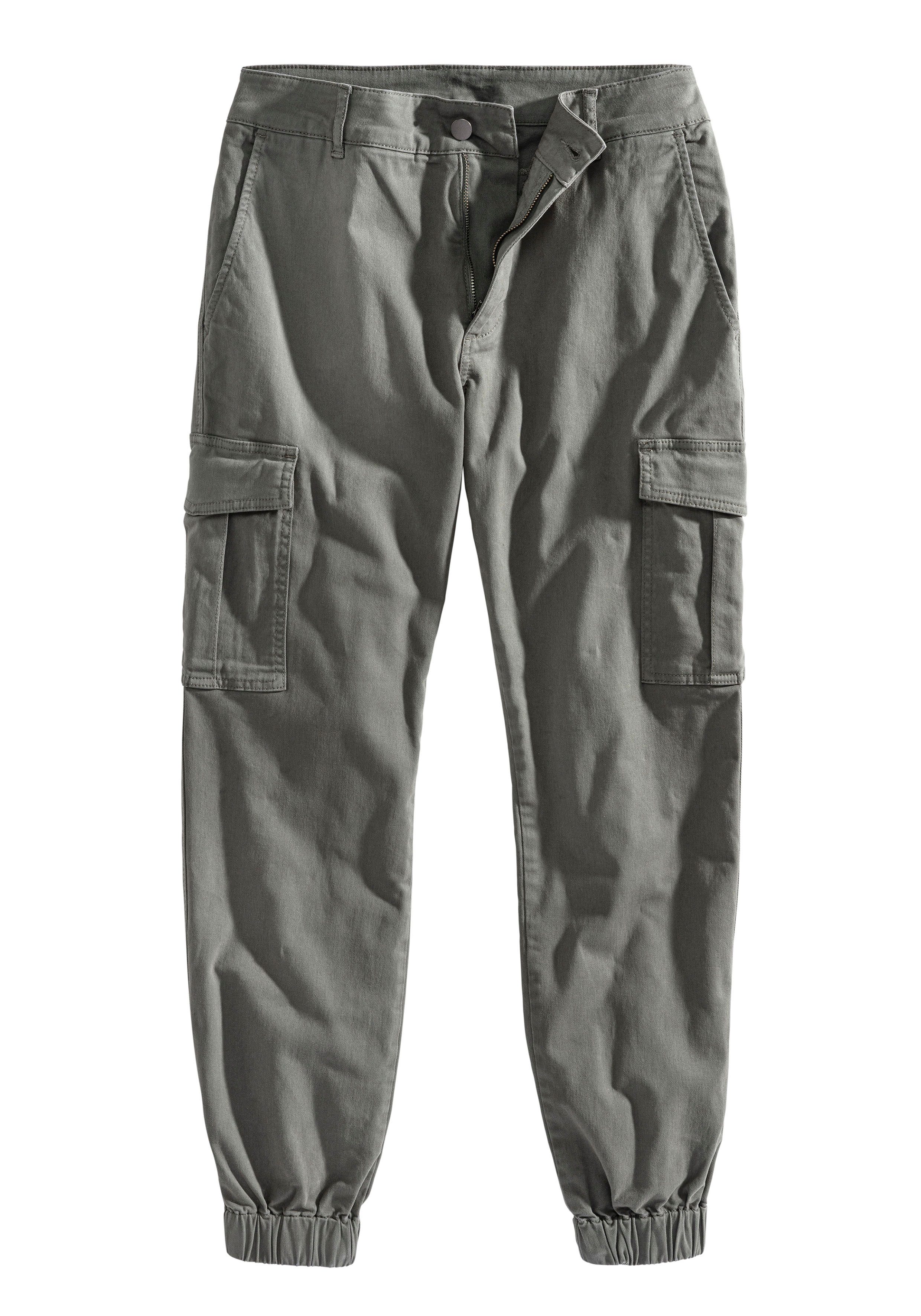 AUTHENTIC LE JOGGER Cargohose mit normaler Bundhöhe aus elastischer Baumwoll-Qualität