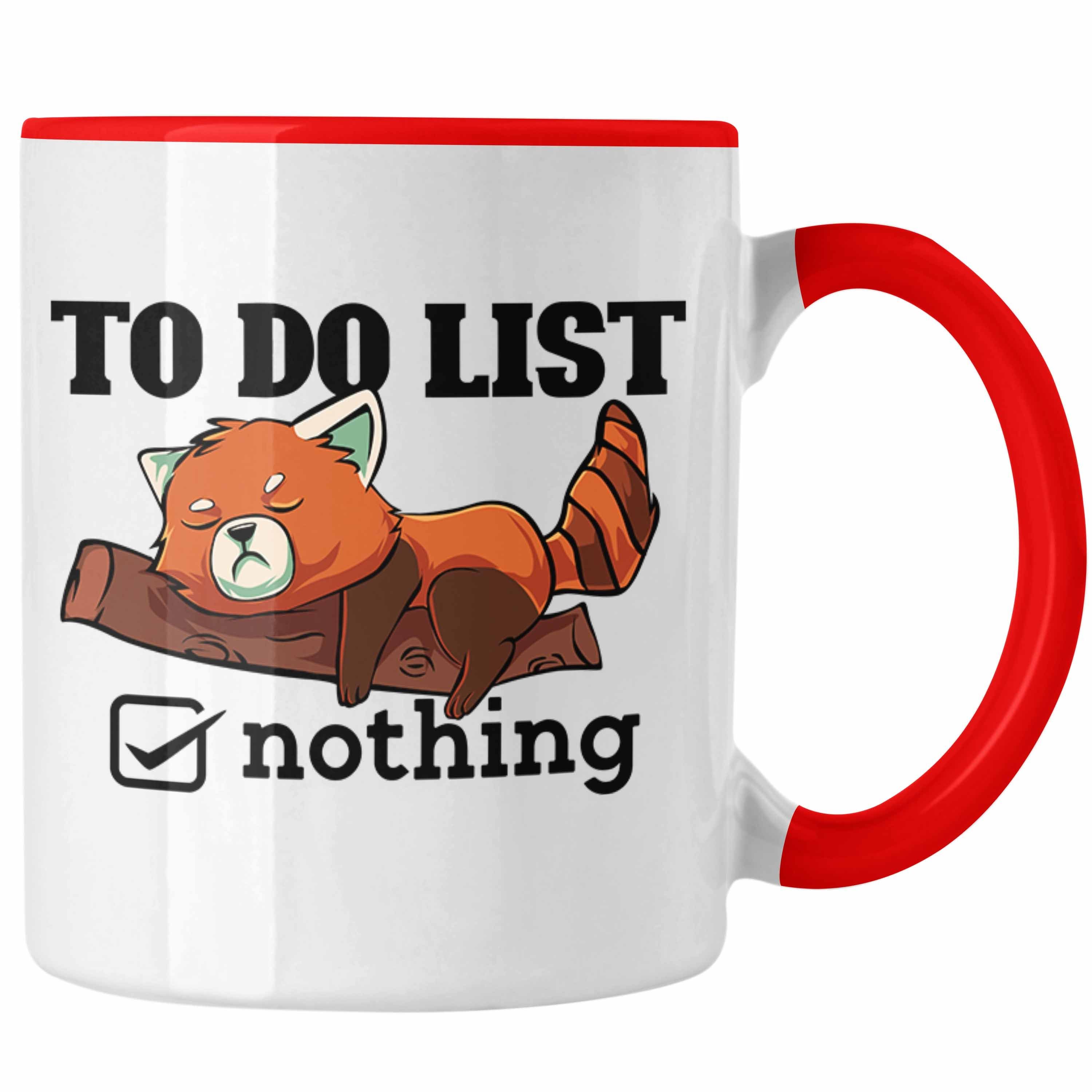 Witziges Tasse für Tierliebhaber Panda Geschenk Roter Lustige Tasse Trendation