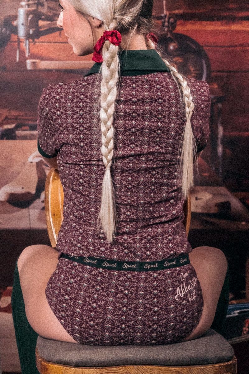 Hangowear Büstenhebe Slip Damen - JOSEFINA - weinrot