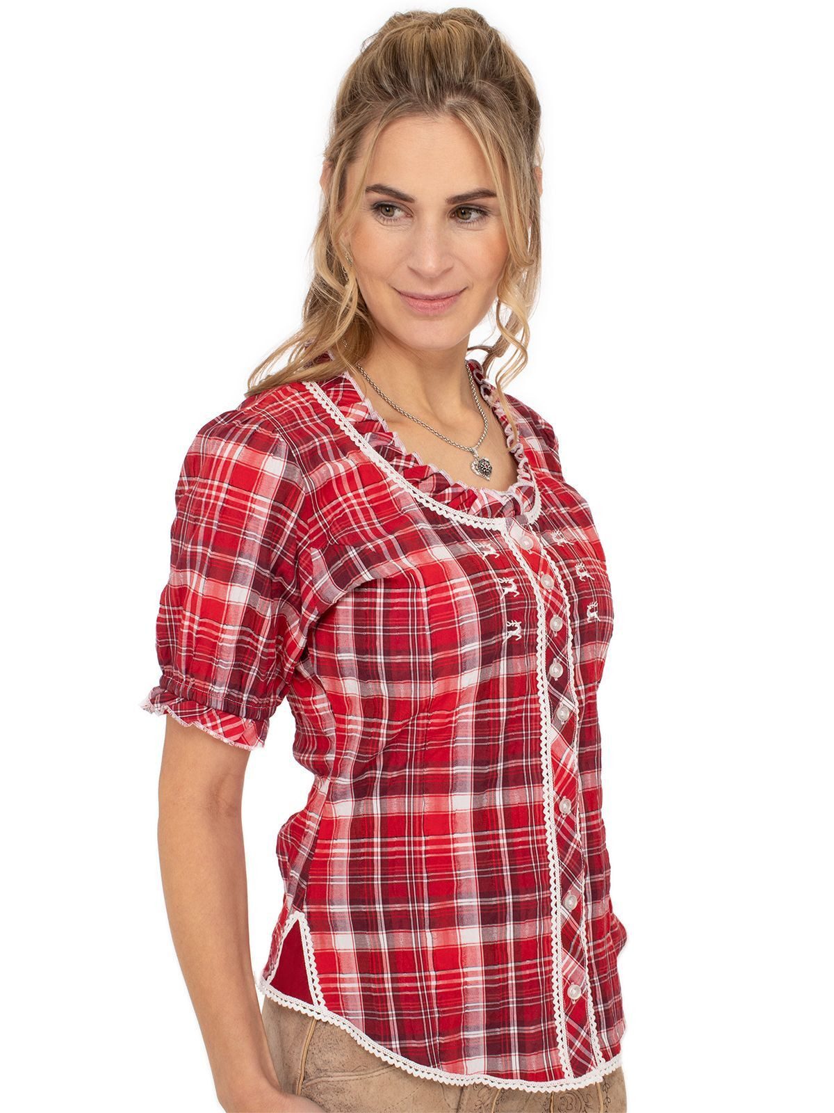 OS Trachten Trachtenbluse 451001-3969 (1-tlg) günstig online kaufen