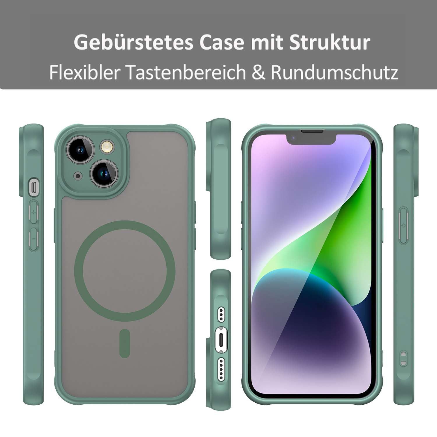 betterfon Handyhülle für Apple iPhone Schutzhülle Case, Magnetisches Laden, mattes Design, kratzfest & stoßfest verarbeitet