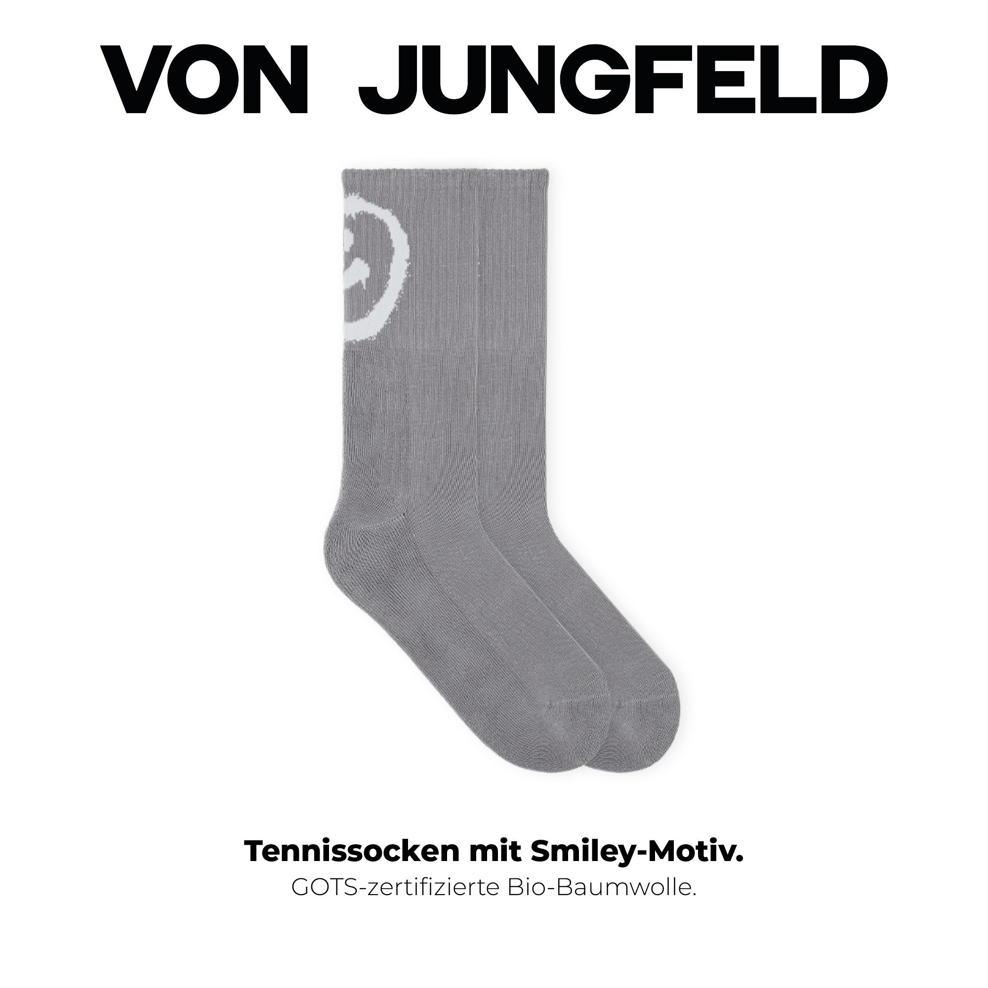 von Jungfeld Tennissocken Smiley Bio-Baumwolle 35-46 günstig online kaufen