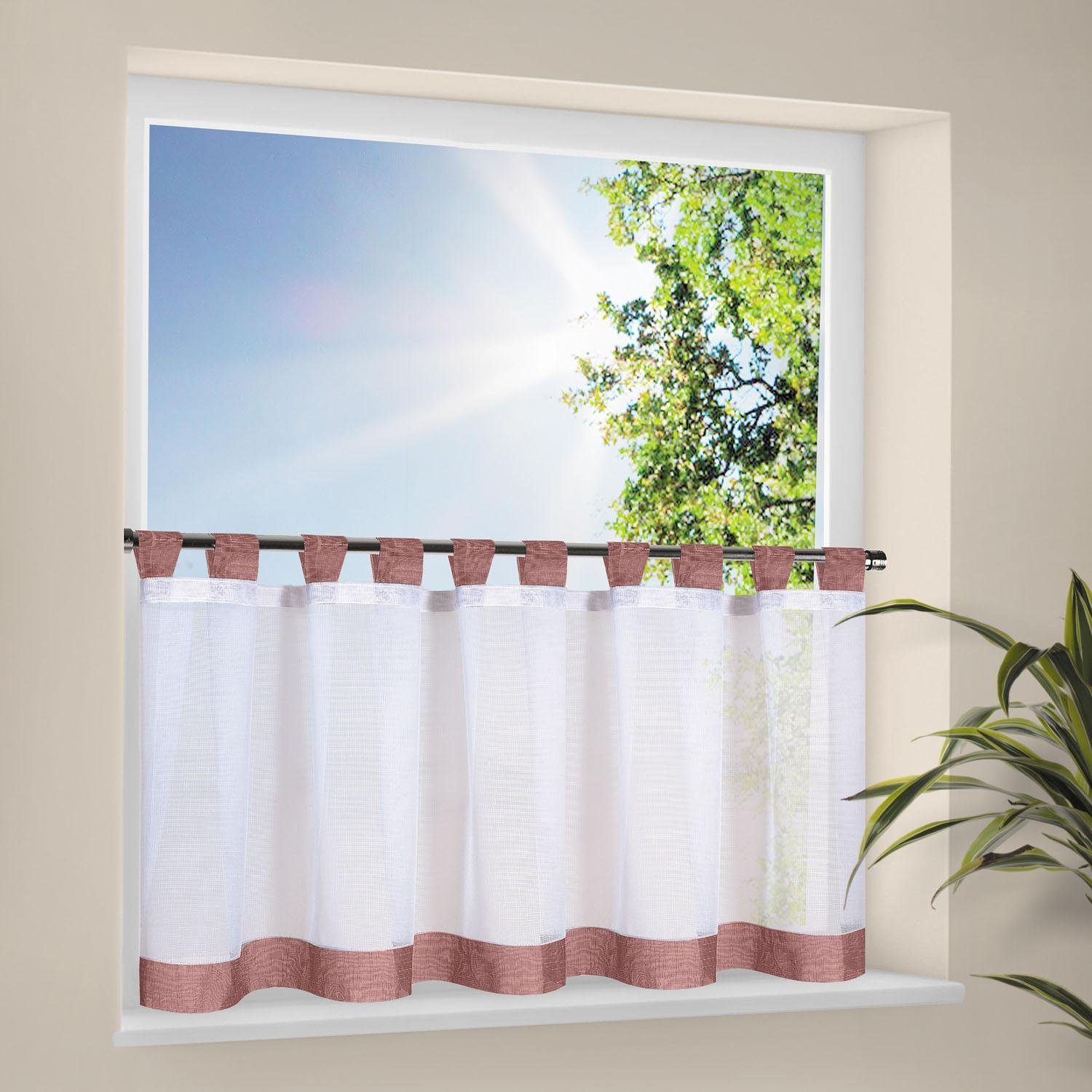 Happy Home Scheibengardine CARA, Schlaufen (1 günstig online kaufen