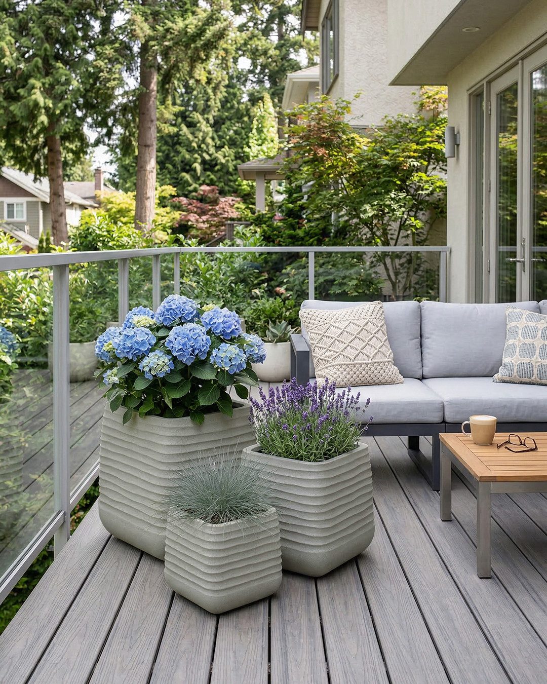 Mazovia Pflanzkübel Pflanzkübel für Terrasse, Balkon und Zuhause, Wetterfest und UV-beständig