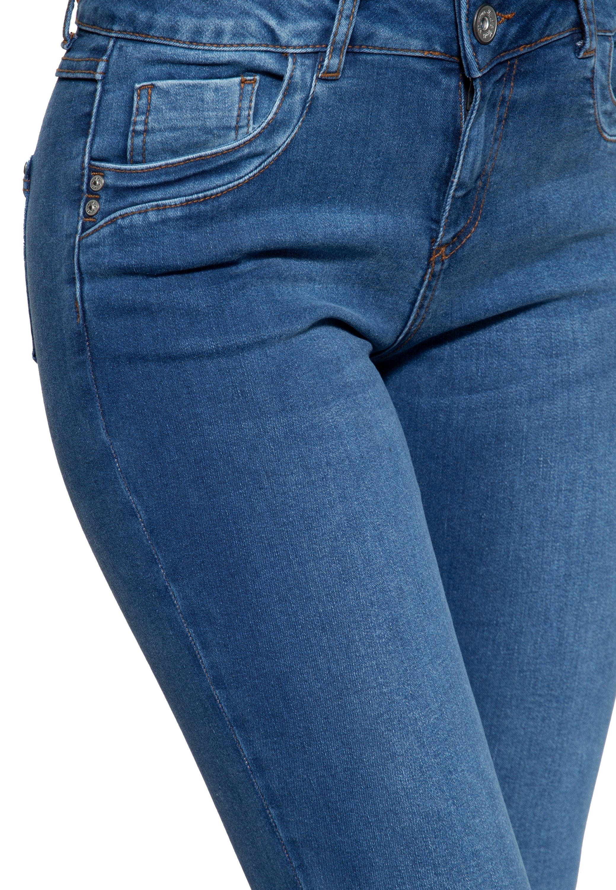 Damen Jeans ATT Jeans Slim-fit-Jeans Leoni Shape-Memory-Effekt