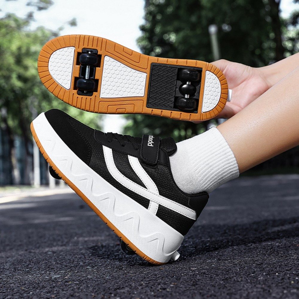 HUSK'SWARE Rollschuhe, (rutschhemmende Sportschuhe Freizeitschuhe, Kinder Rollschuhe Sneaker Mädchen Jungen), 2 in 1 Freizeitschuhe mit einziehbaren Rollen Sportschuhe